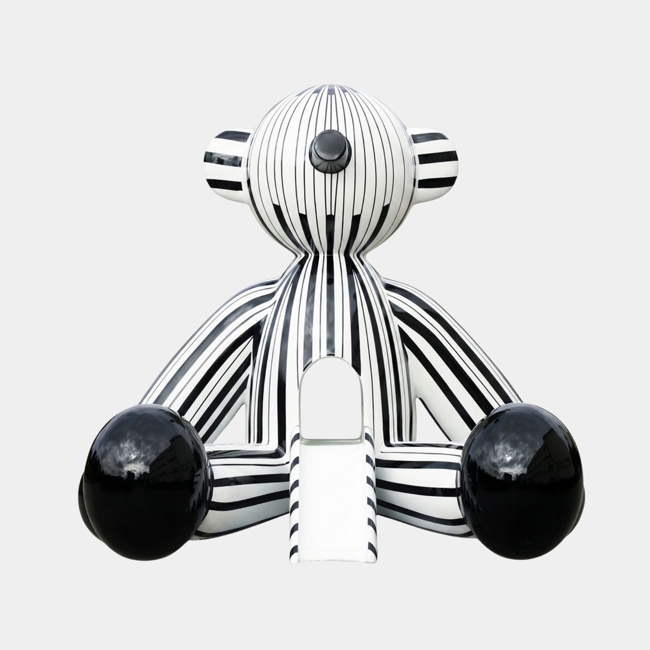 Oakfield Black Zebra Sculpture - 120cm