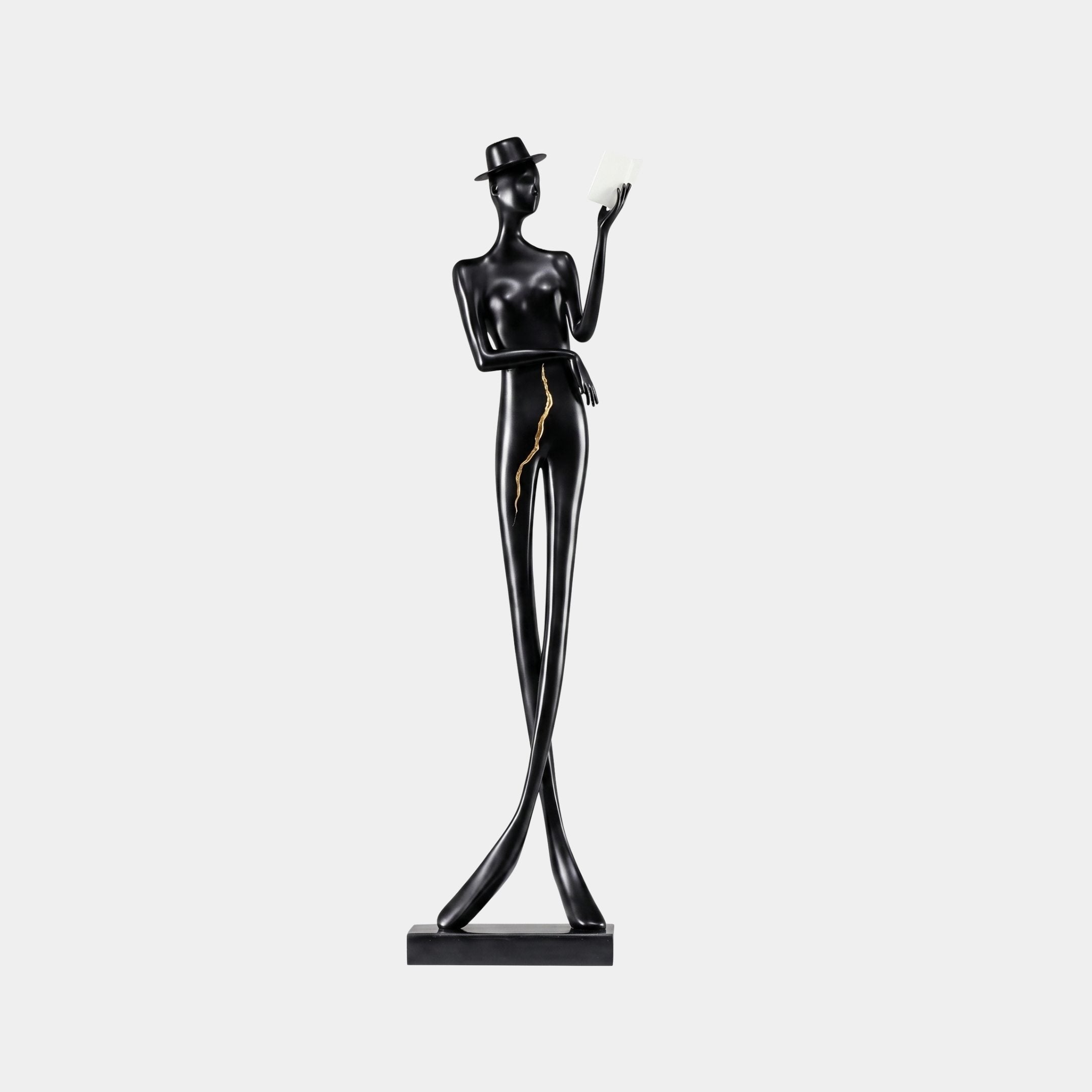 Oakcote Black Figure Sculpture - 80cm