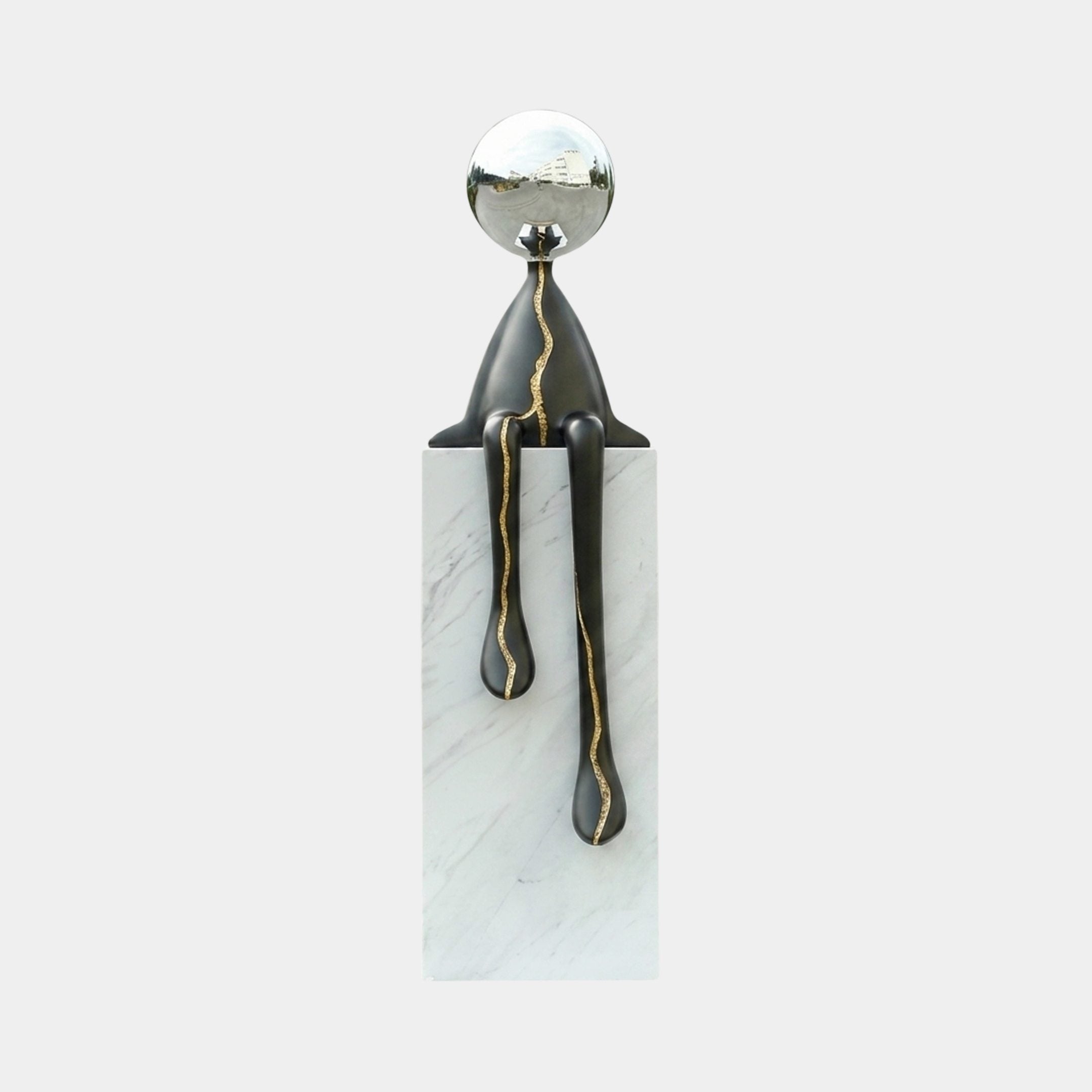 Oakholme Silver Figure Sculpture - 185cm