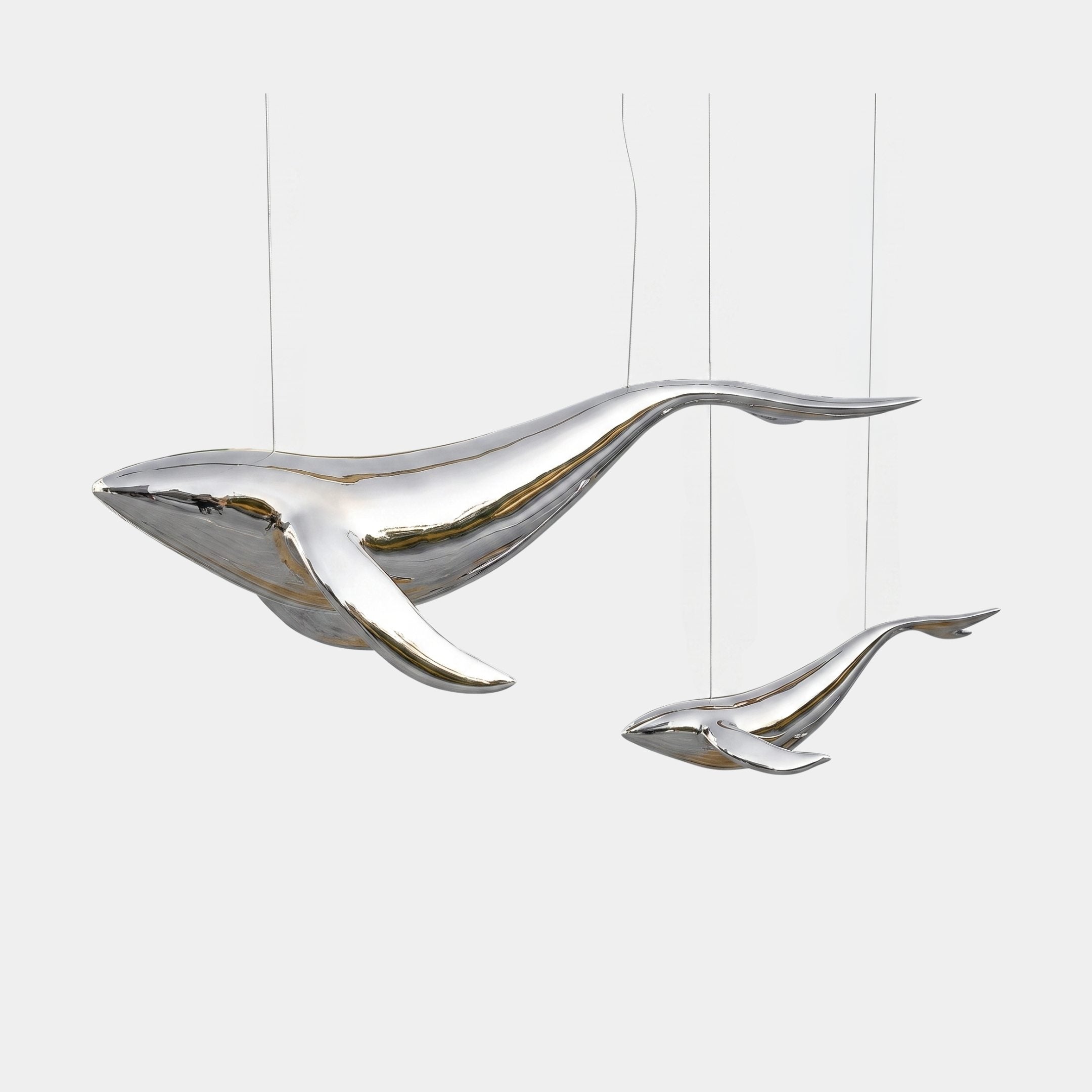 Penton Gold Dolphin Sculpture - 192cm