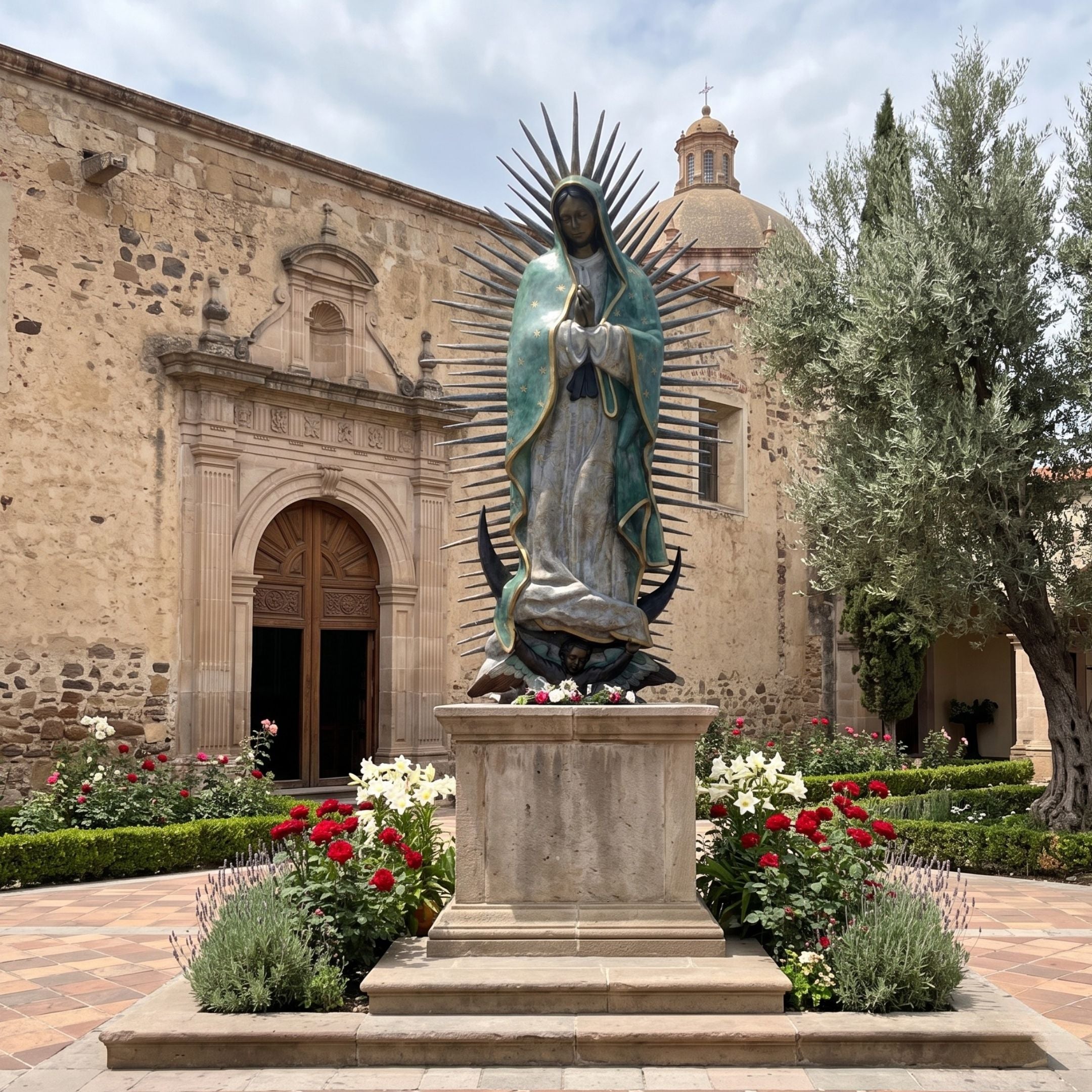 Monumental Traditional Our Lady of Guadalupe Bronze Statue - 400cm