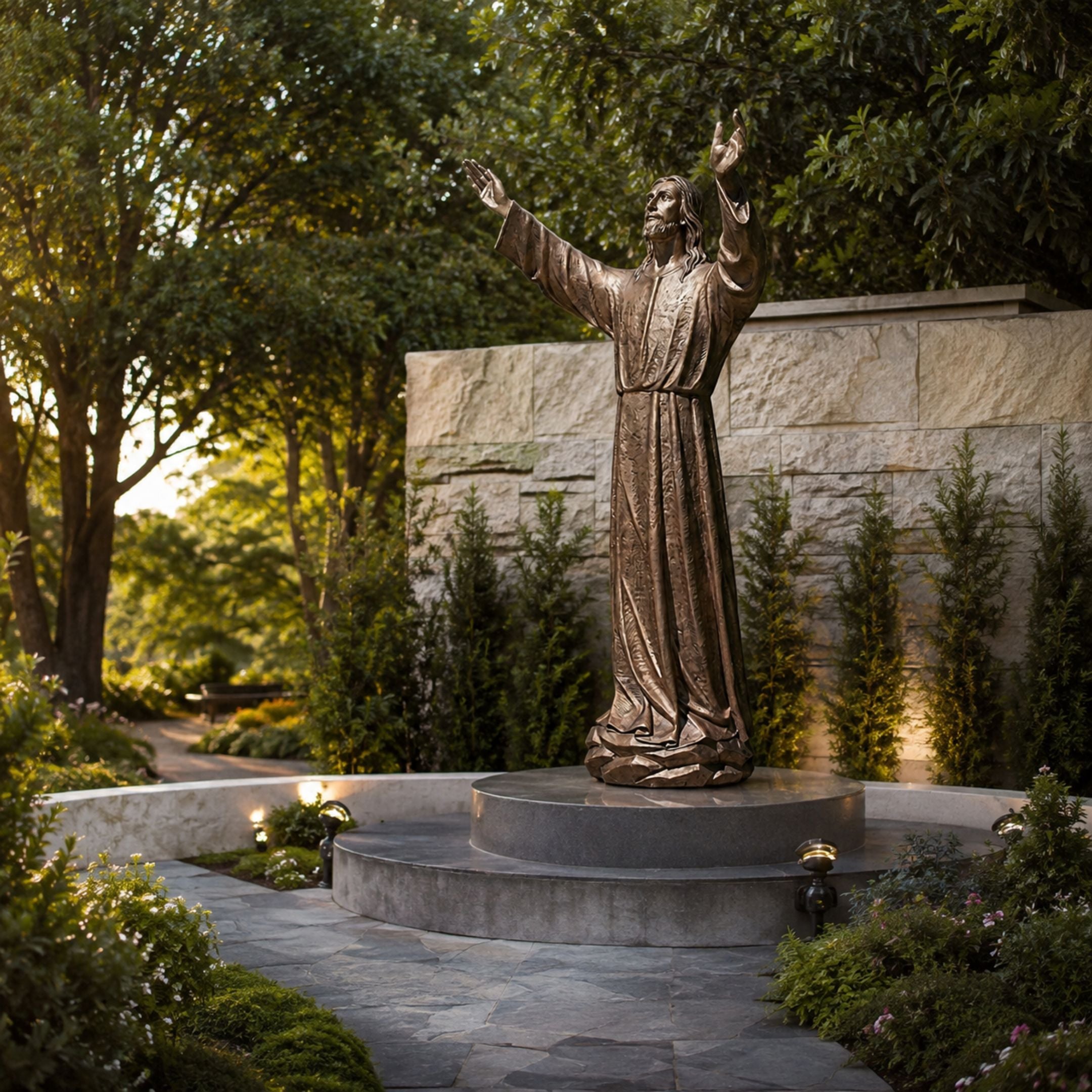 Life-Size Classical Standing Jesus Christ Bronze Sculpture - 220cm