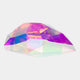 Giant Sculptures Multi-Colour Low Faceted Boulder Acrylic Sculpture, 100cm, with magenta, violet, and blue facets over a clear base, on a plain white background.