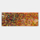 Chromatica Rectangular Multicoloured Gradient Rolled Paper 3D Wall Art by Giant Sculptures, with red, yellow, green, and orange rolled paper ends behind acrylic.