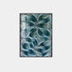 The Filigree Turquoise Swirl Quilling Paper Wall Art by Giant Sculptures showcases intricate blue, turquoise, and white swirling patterns, creating a sense of fluid motion reminiscent of waves within a rectangular frame.