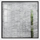 The Tracery V Green & White Textured Paper Wall Art by Giant Sculptures showcases neatly arranged white paper and a vertical column of green containers, creating an exquisite example of minimalist green and white décor.