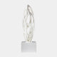 Giant Sculptures White Perforated Organic Vessel Sculpture in 3D-printed resin, featuring a tall openwork lattice form on a white plinth against a plain background.