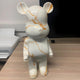 Golden Luster Bear Sculpture - 50cm (Ex-Display, Faded Colour)