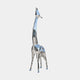 The Giraffe II Geometric Steel Outdoor Sculpture by Giant Sculptures, standing at 200cm, showcases contemporary art with its sleek, angular design against a plain white backdrop.