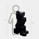 The Ex-Display Midnight Black Iconify Melancholy Sitting Sculpture by Giant Sculptures features a seated figure with gloved hands covering its face. This minimalist, high-quality resin sculpture stands at 130 cm (4 ft 3 in) tall.