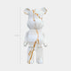 50cm Golden Luster bear sculpture featuring white base with golden drips, front view.