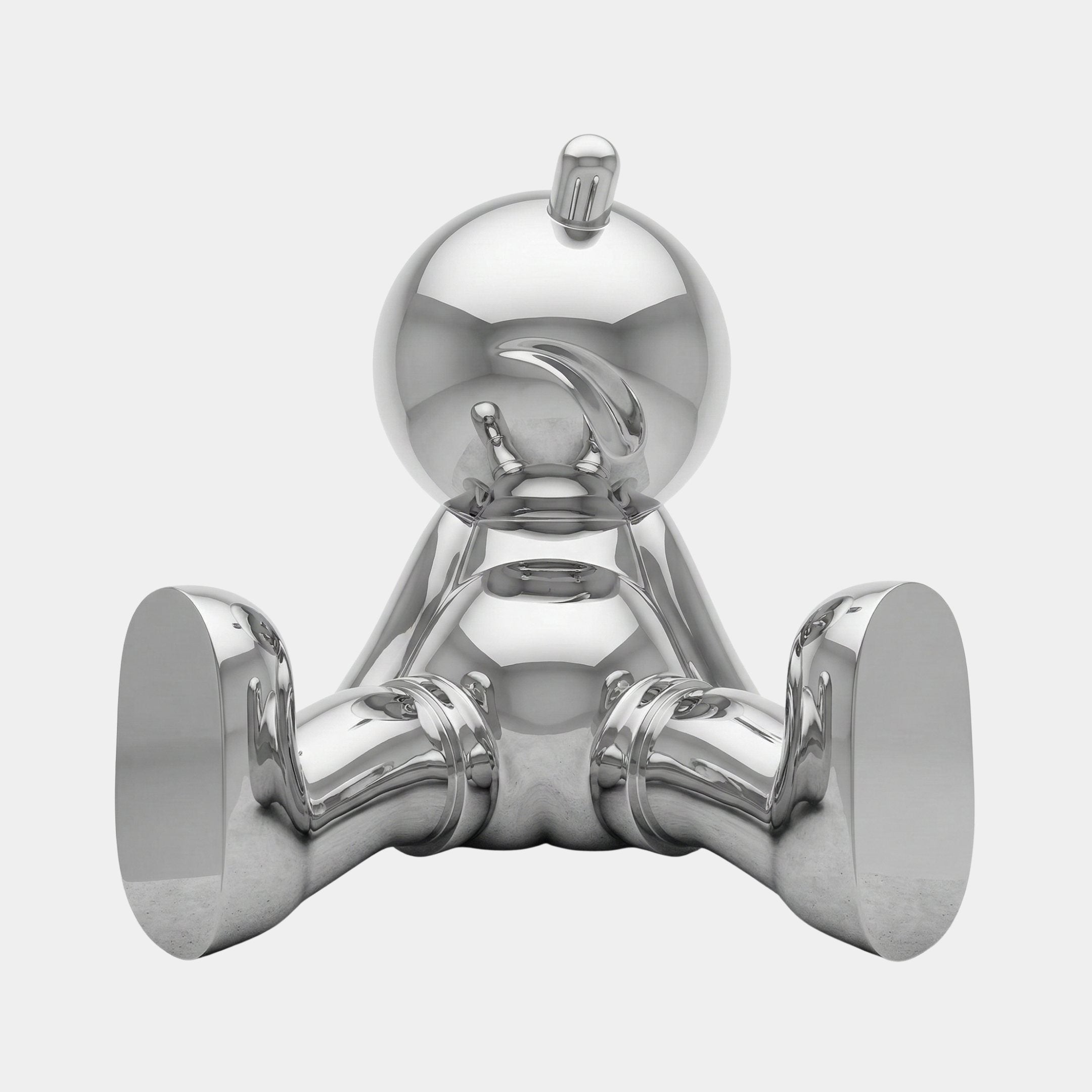 Silver Mirror-Polished Giant Bear Stainless Steel Sculpture - 197cm