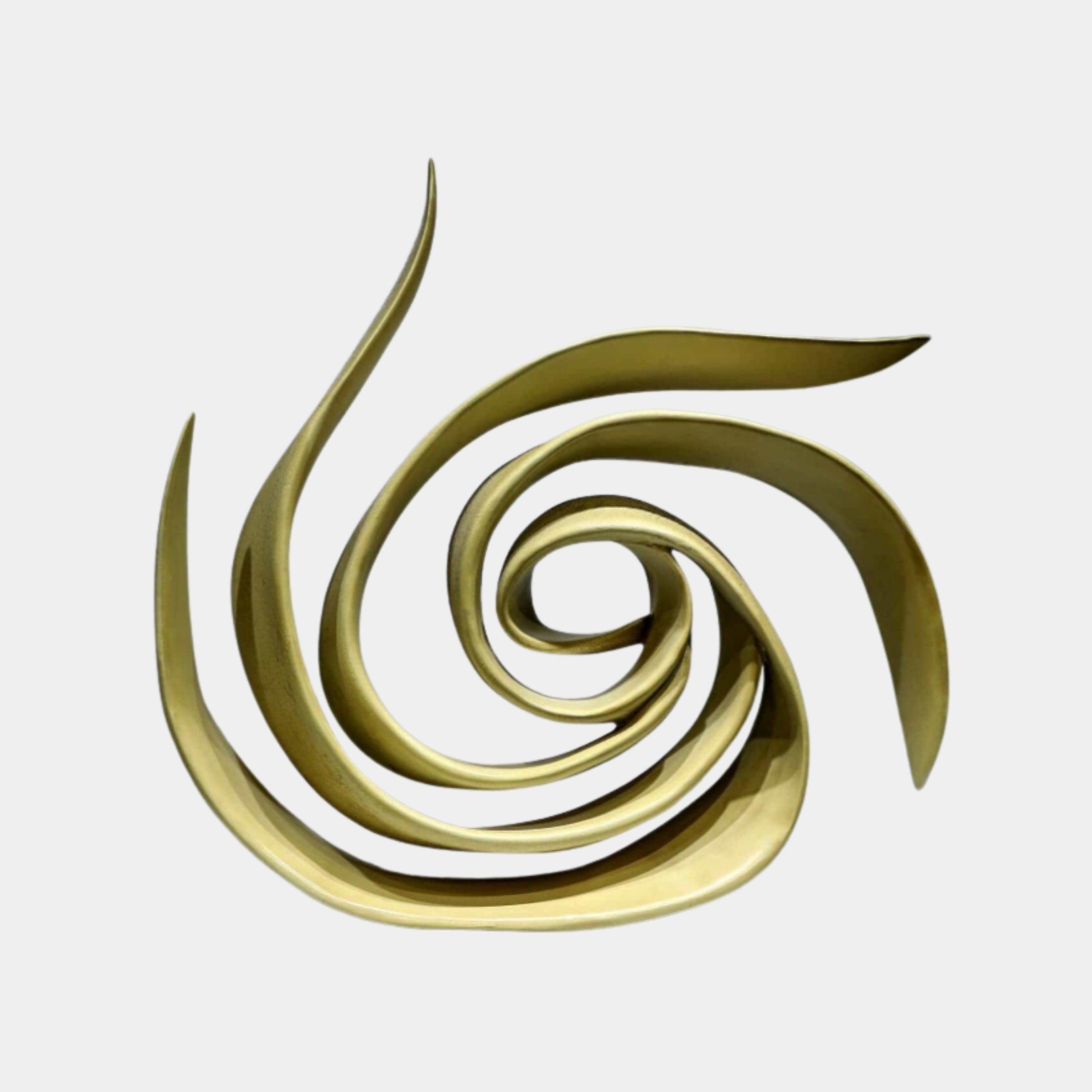 Gold Spiral Swirl Stainless Steel Sculpture - 100cm