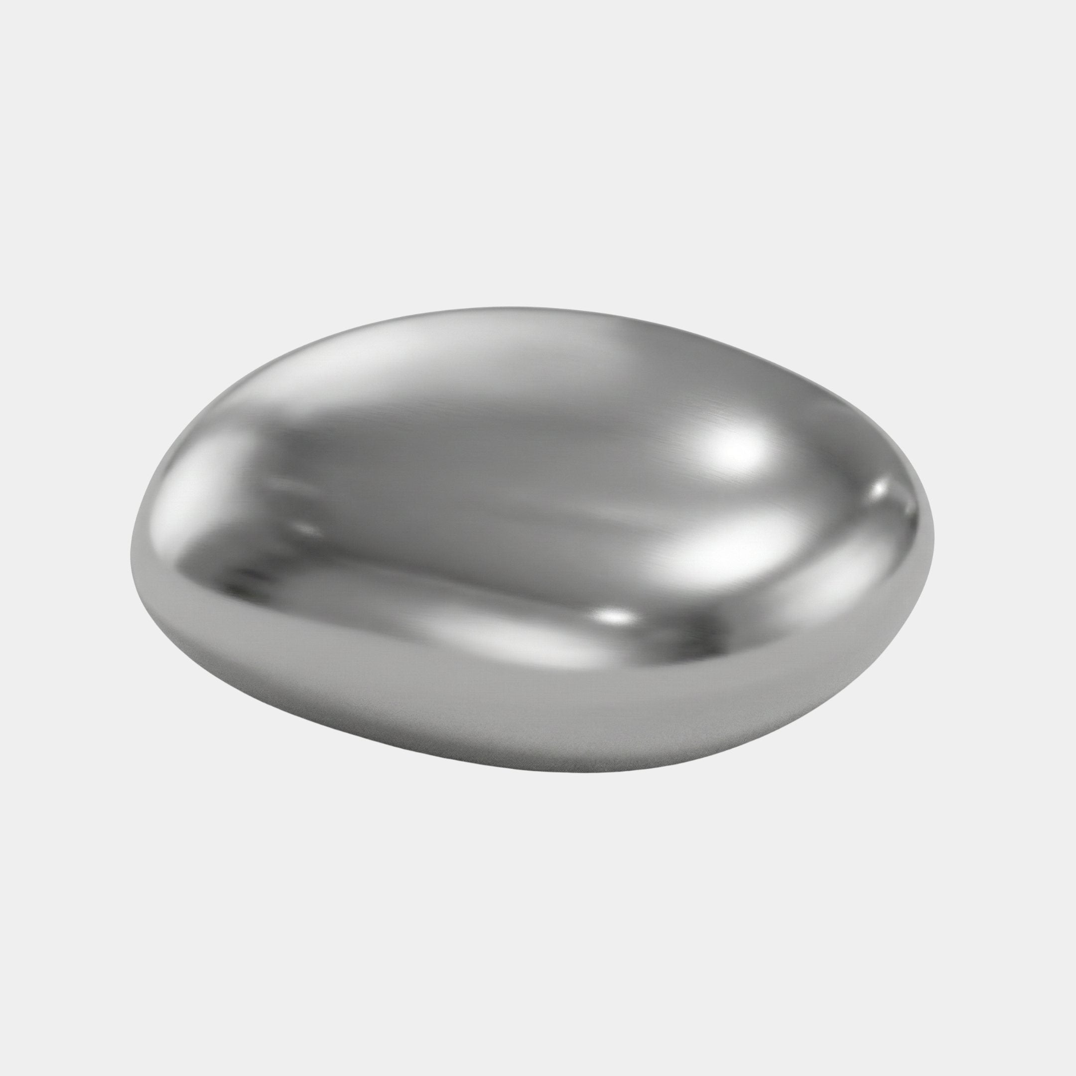 Silver Mirror-Polished Giant Egg Stainless Steel Sculpture - 60cm