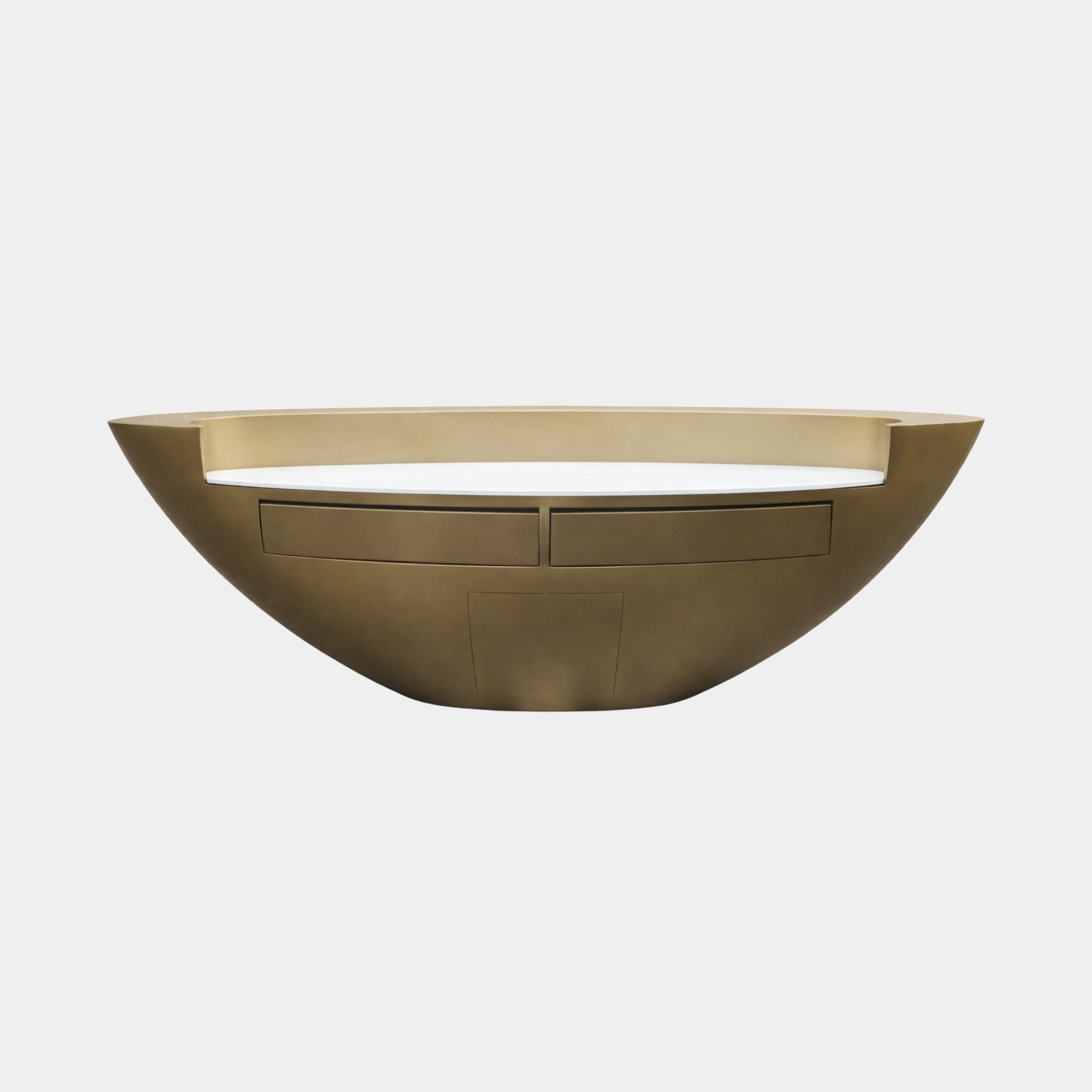 Gold Console Stainless Steel Sculpture - 280cm