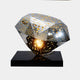 Silver Faceted Polyhedron Stainless Steel Sculpture - 78cm