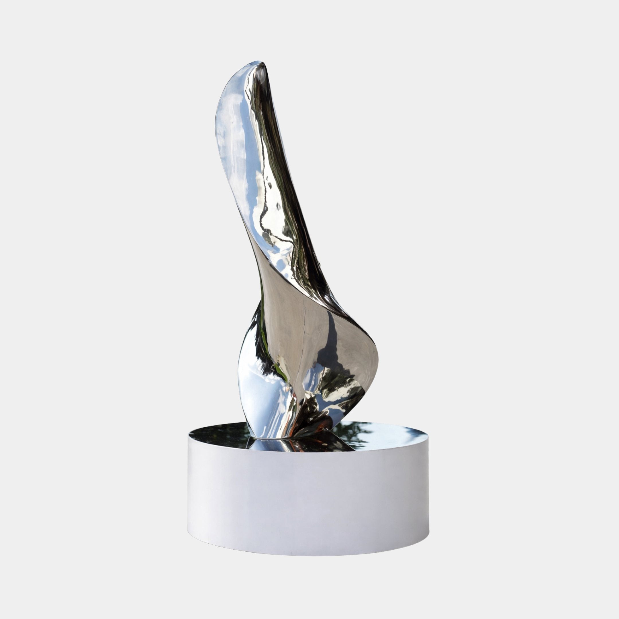 Silver Abstract Form Stainless Steel Sculpture - 240cm