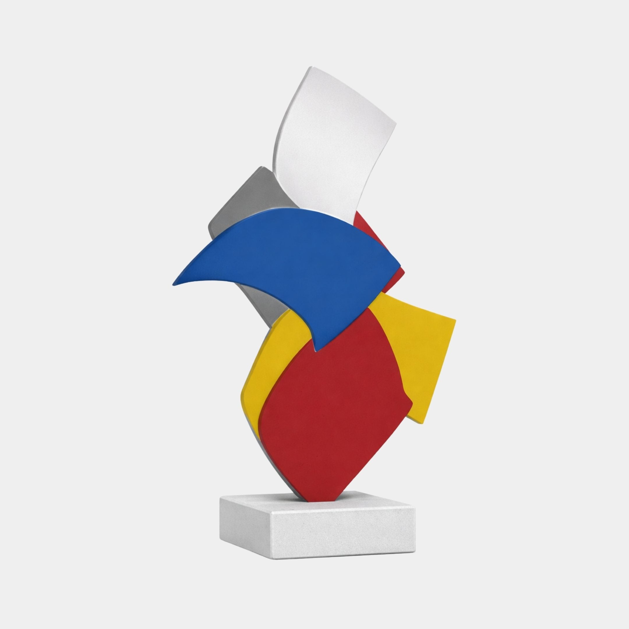 Multi-Colour Abstract Geometric Shapes Stainless Steel Sculpture - 90cm