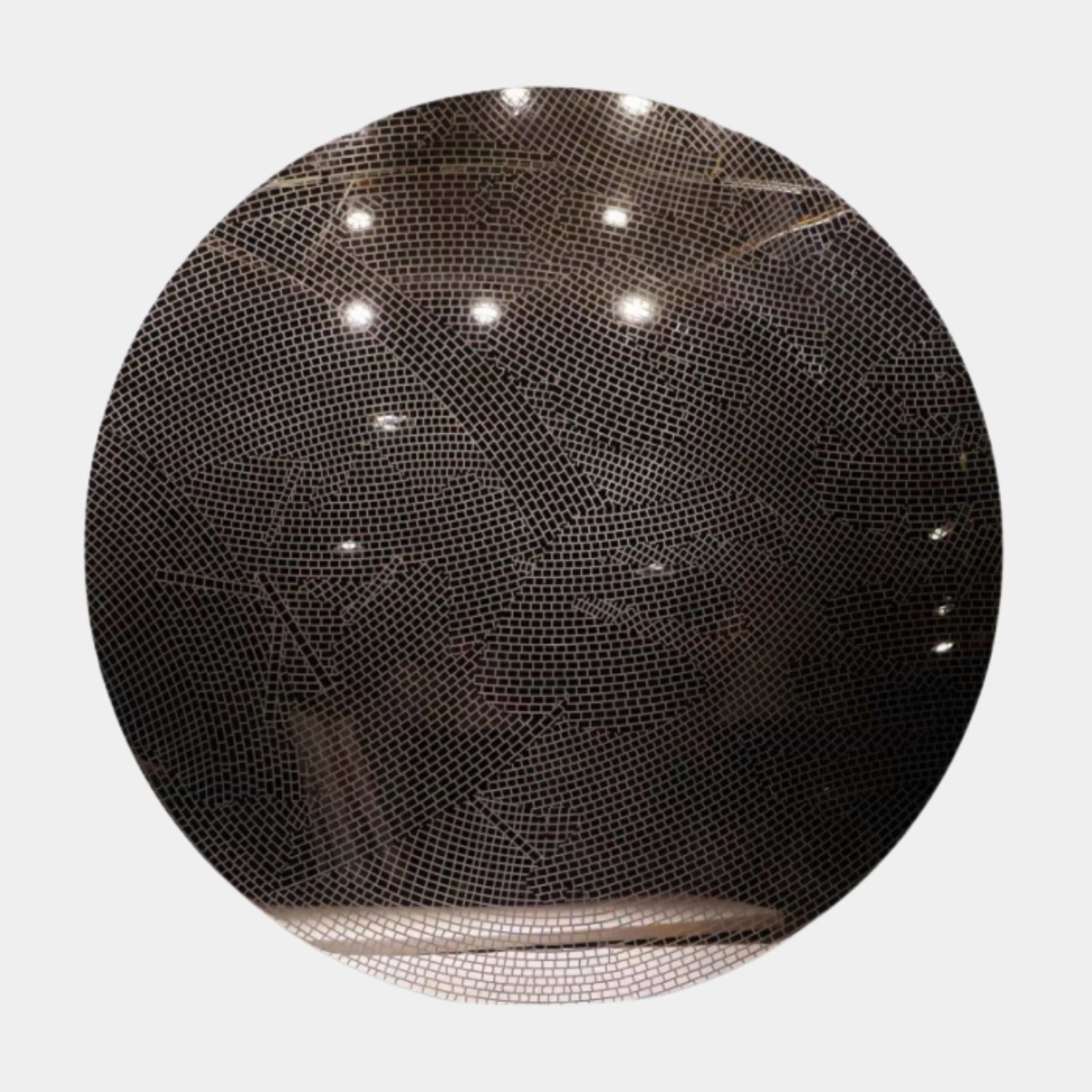 Black Perforated Mesh Disc Stainless Steel Sculpture - 200cm