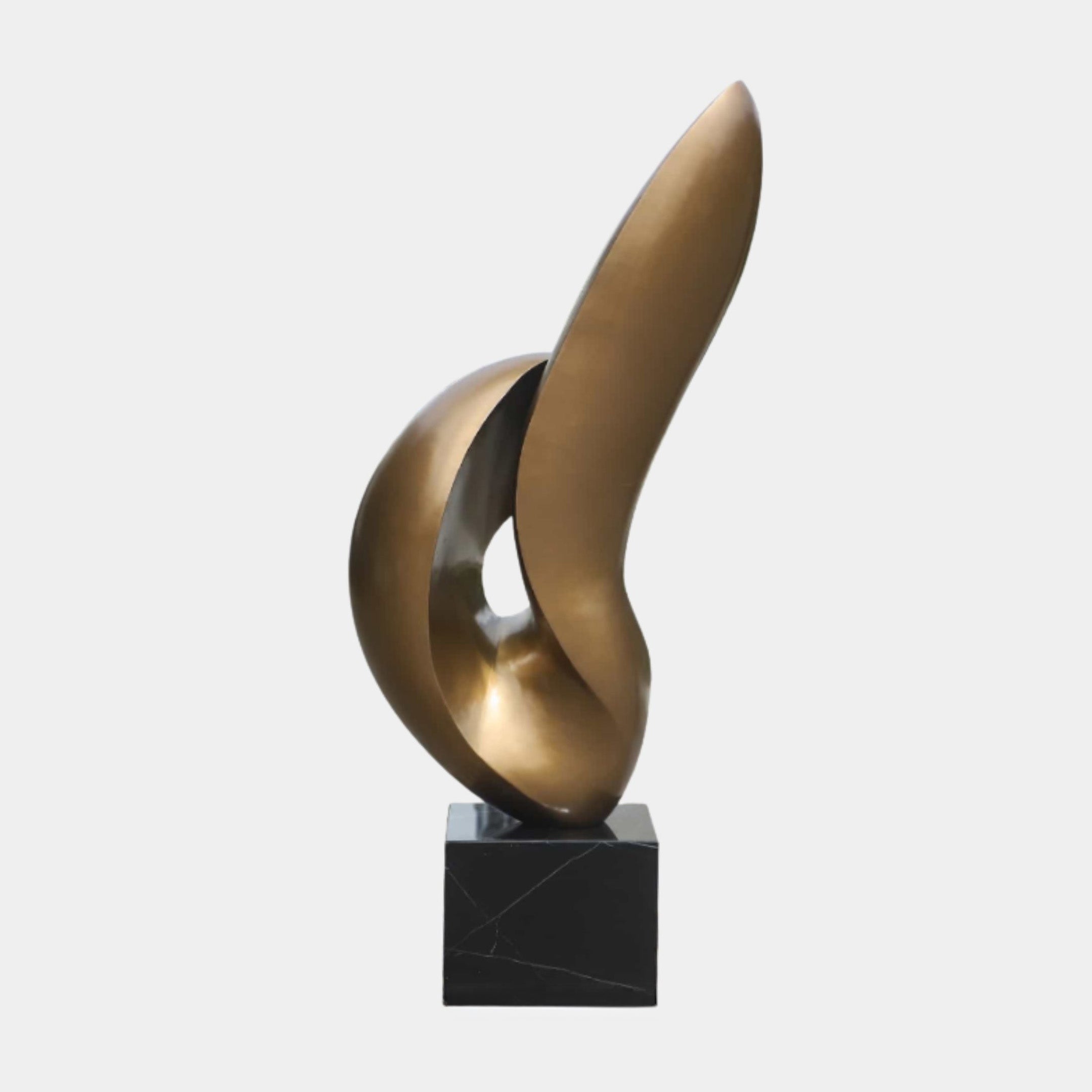 Bronze Abstract Leaf Pair Stainless Steel Sculpture - 175cm