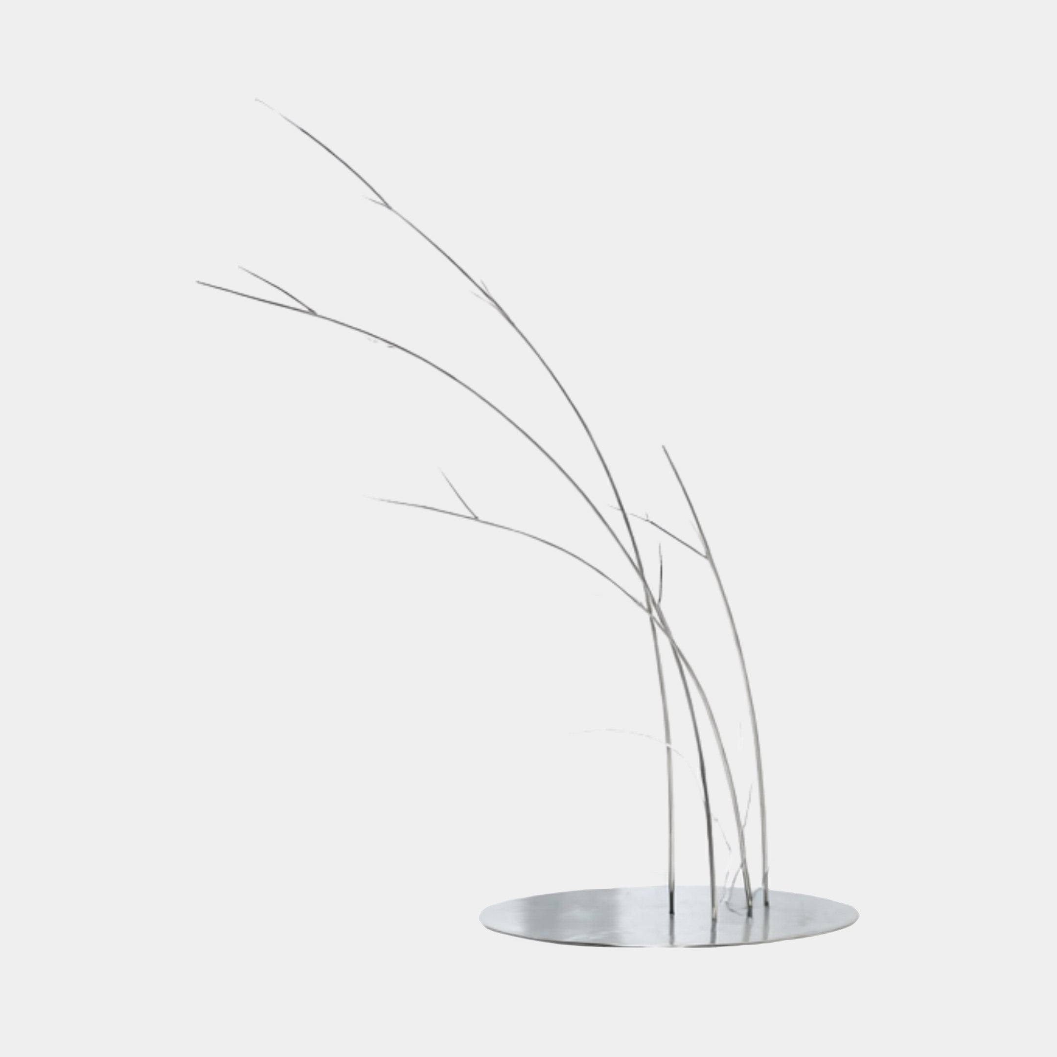 Silver Reeds Metal Sculpture - 145cm