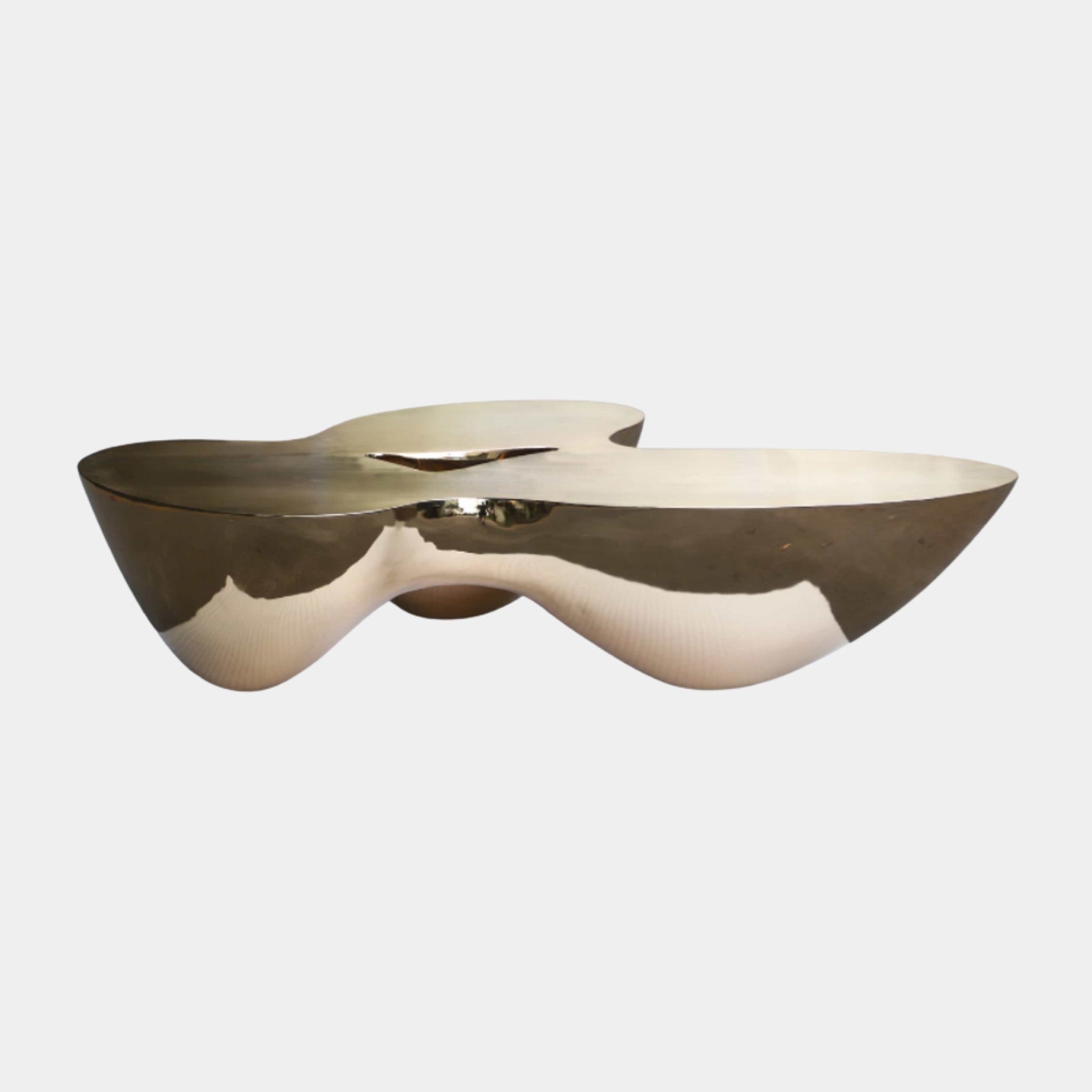Rose Gold and White Organic Nesting Bowls Fibreglass Sculpture - 137cm