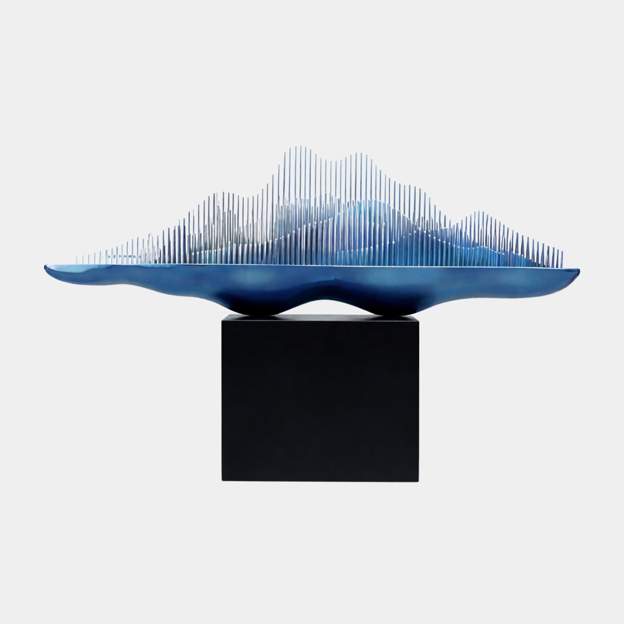 Blue Rod Field Metal Sculpture - 250cm