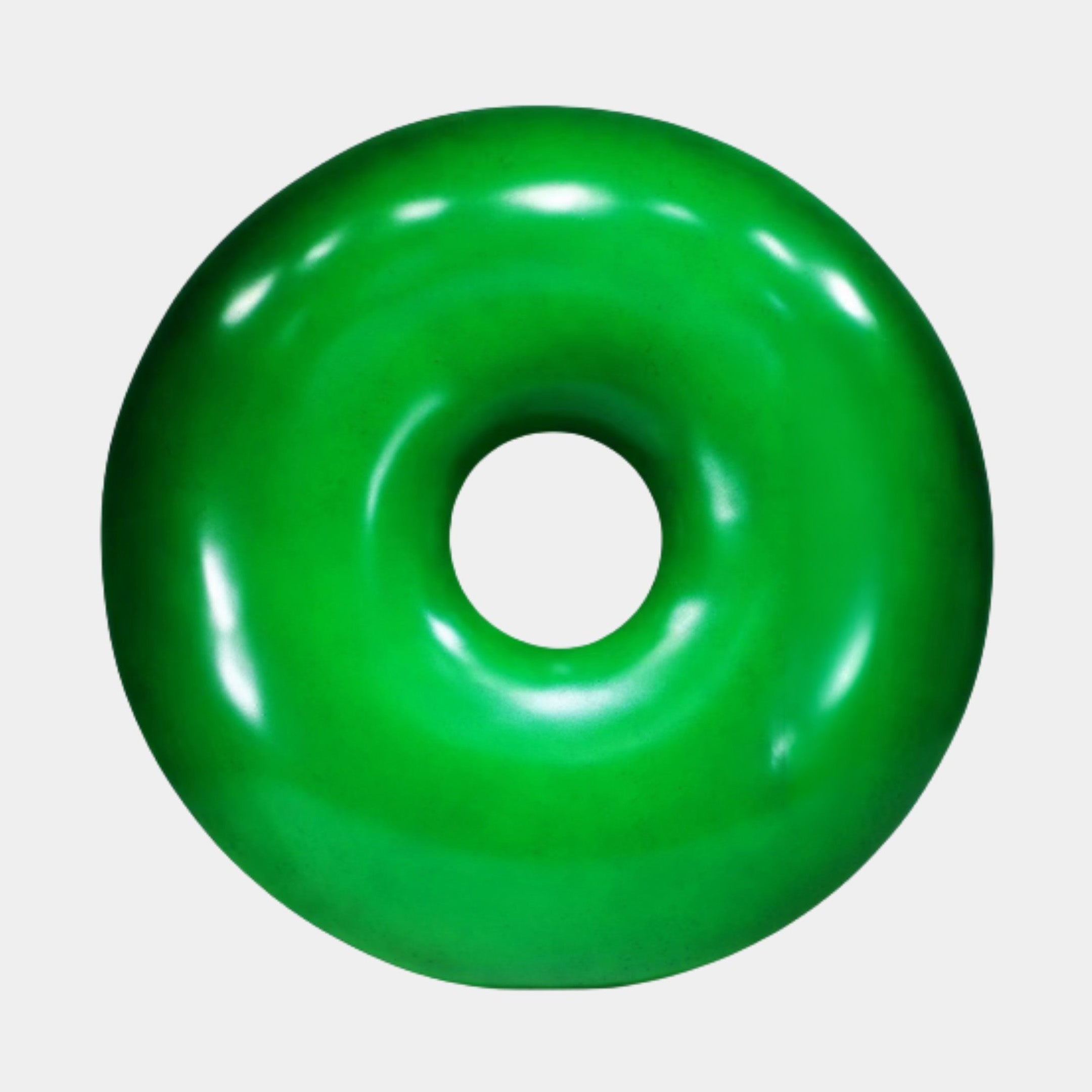 Green Polished Donut Torus Fibreglass Sculpture - 105cm