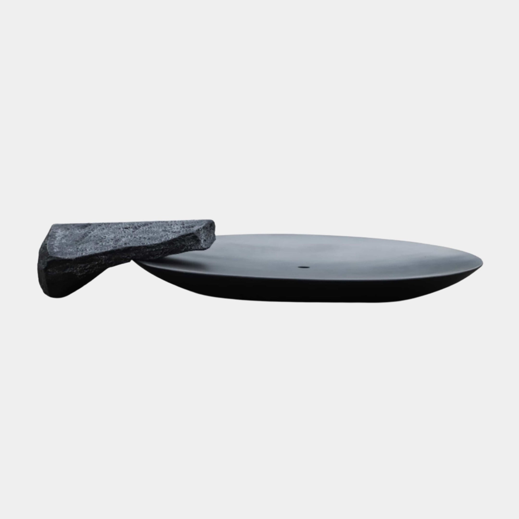 Black Organic Oval Coffee Table Stainless Steel - 140cm