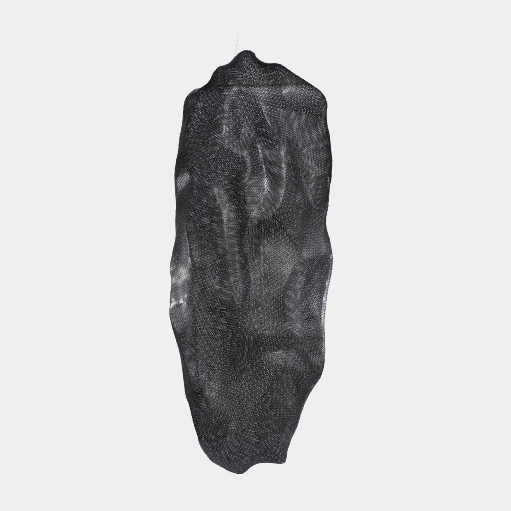 Black Suspended Form Stainless Steel Sculpture - 200cm