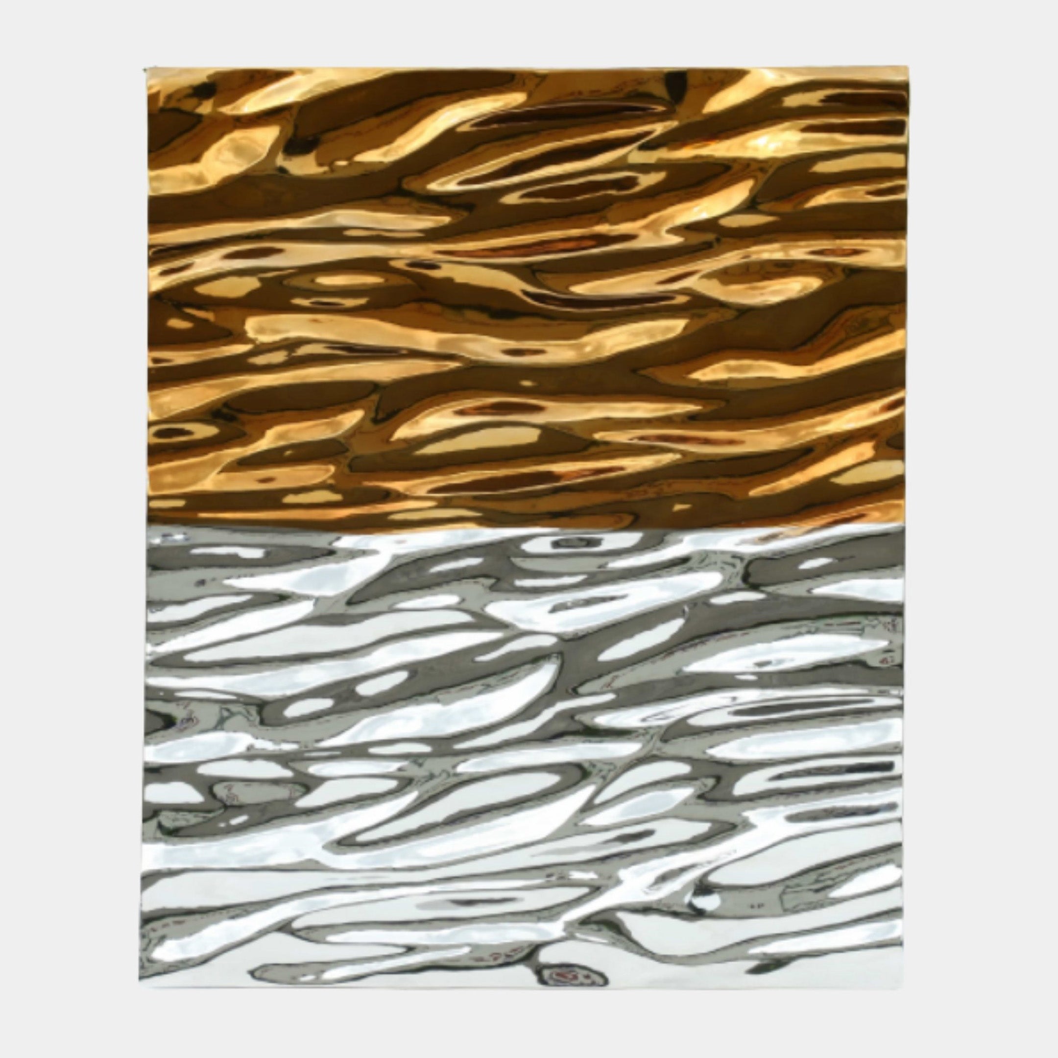 Gold Rippled Wave Wall Panel - 110cm