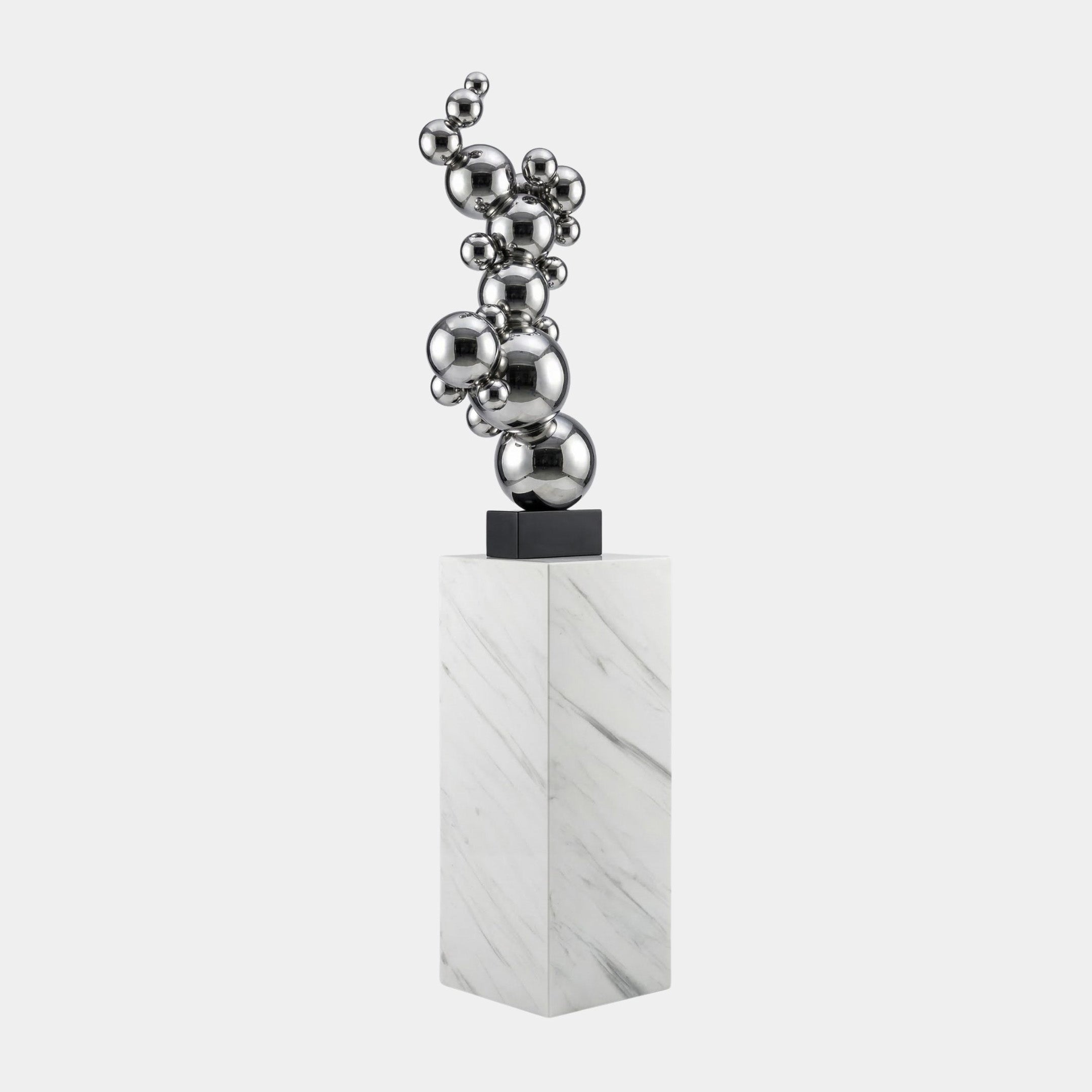 Silver Sphere Cluster Stainless Steel Sculpture - 86cm