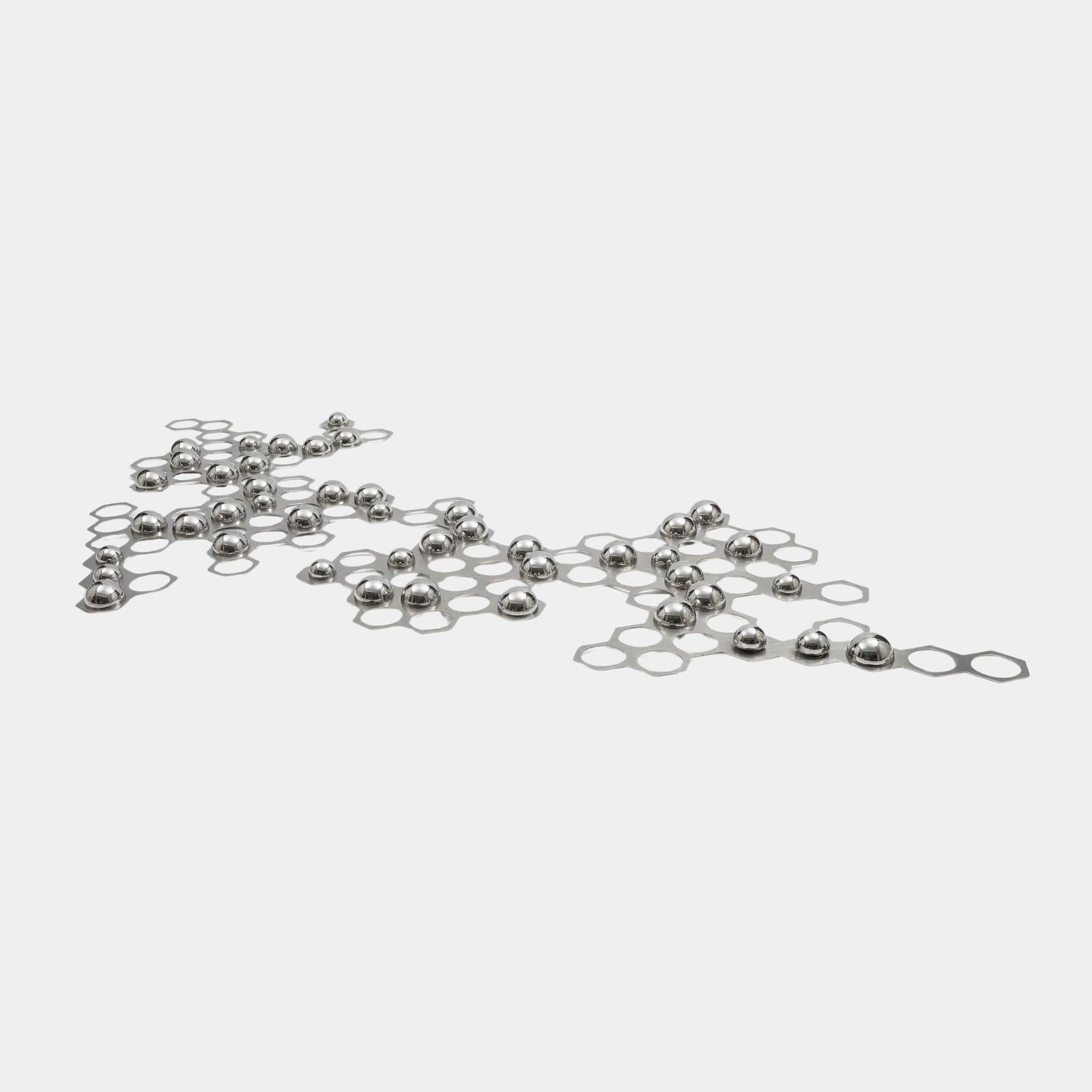 Silver Honeycomb Panel Stainless Steel Sculpture - 320cm