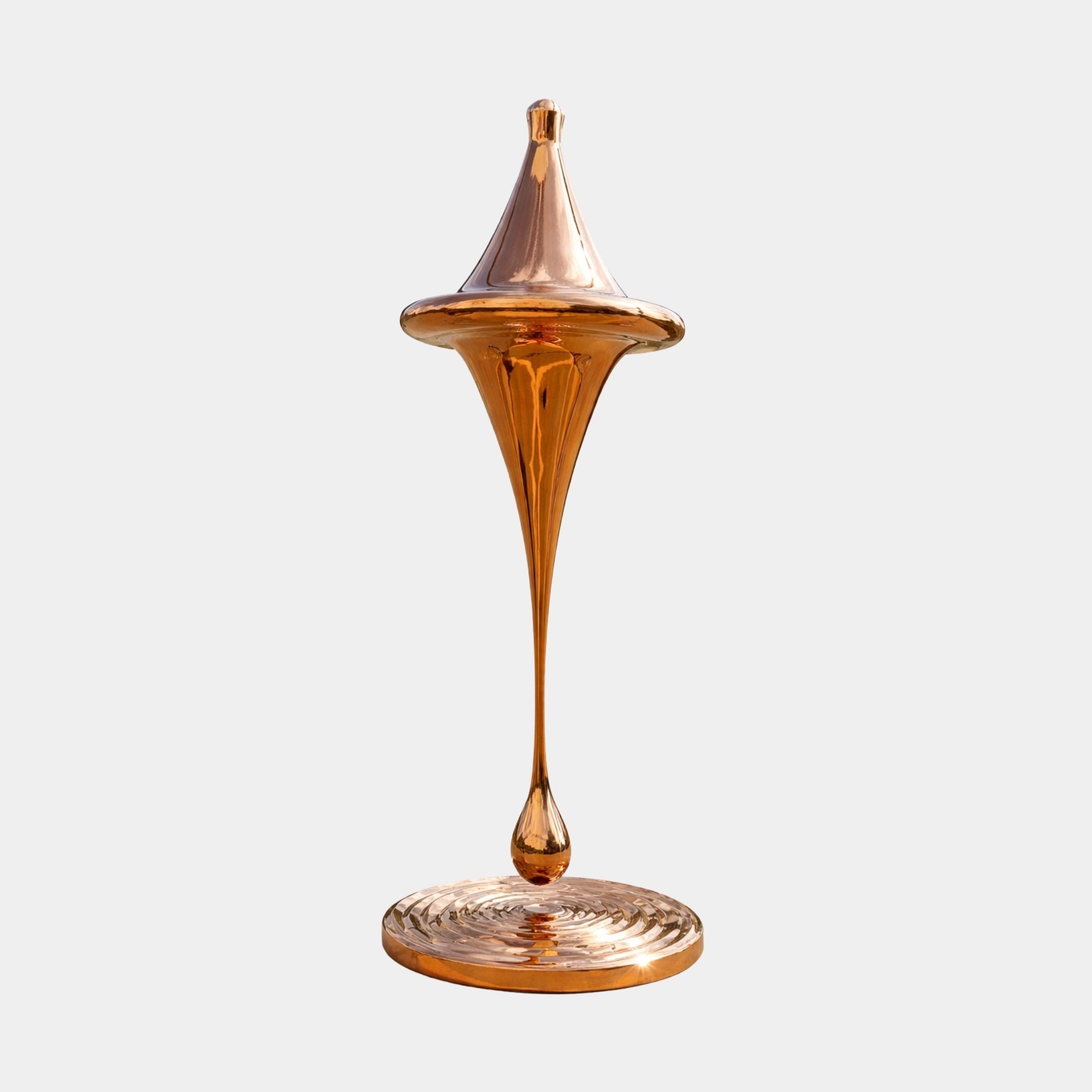 Copper Cone Fountain Stainless Steel Sculpture - 238cm