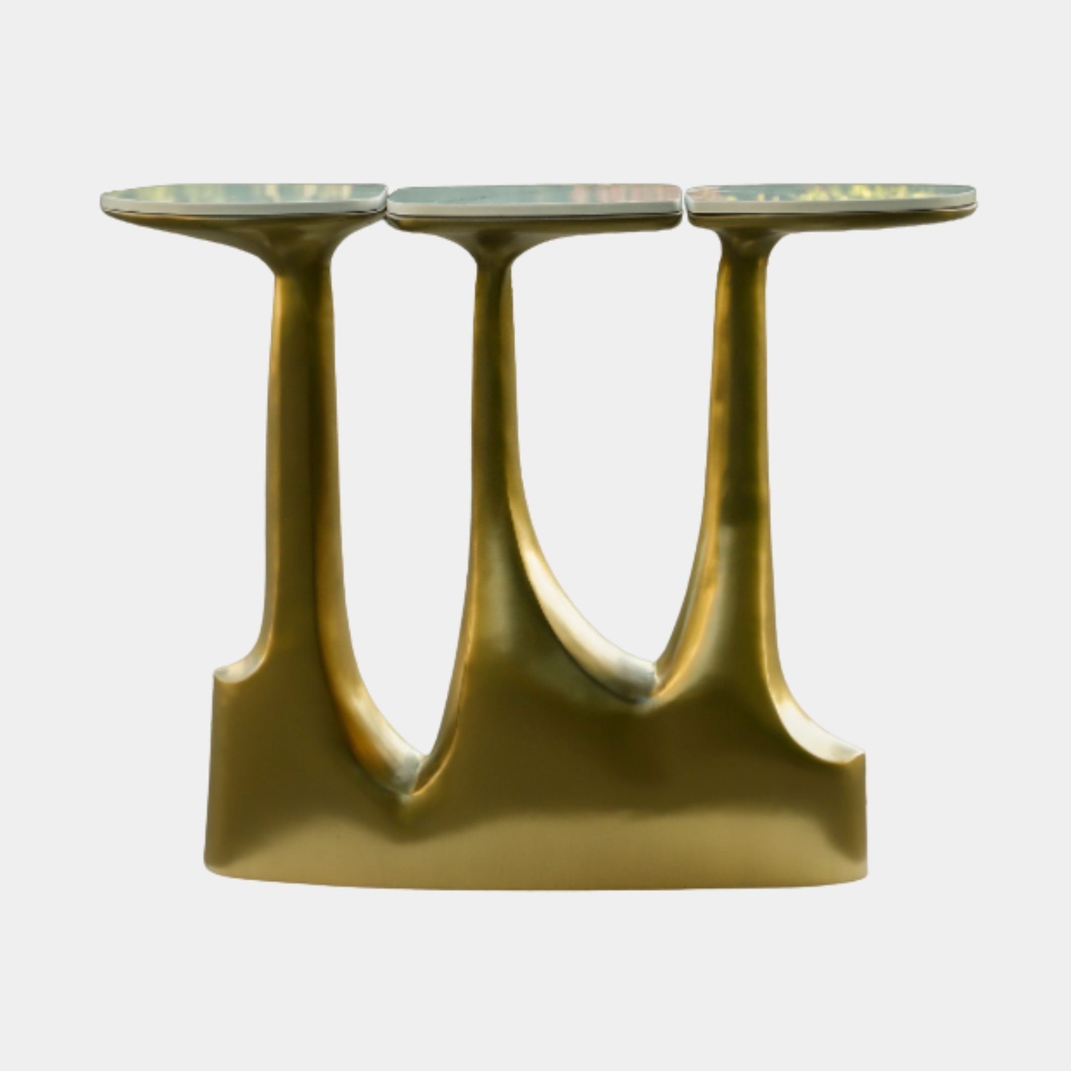 Gold Architectural U-Shape Pedestals Stainless Steel Sculpture - 100cm