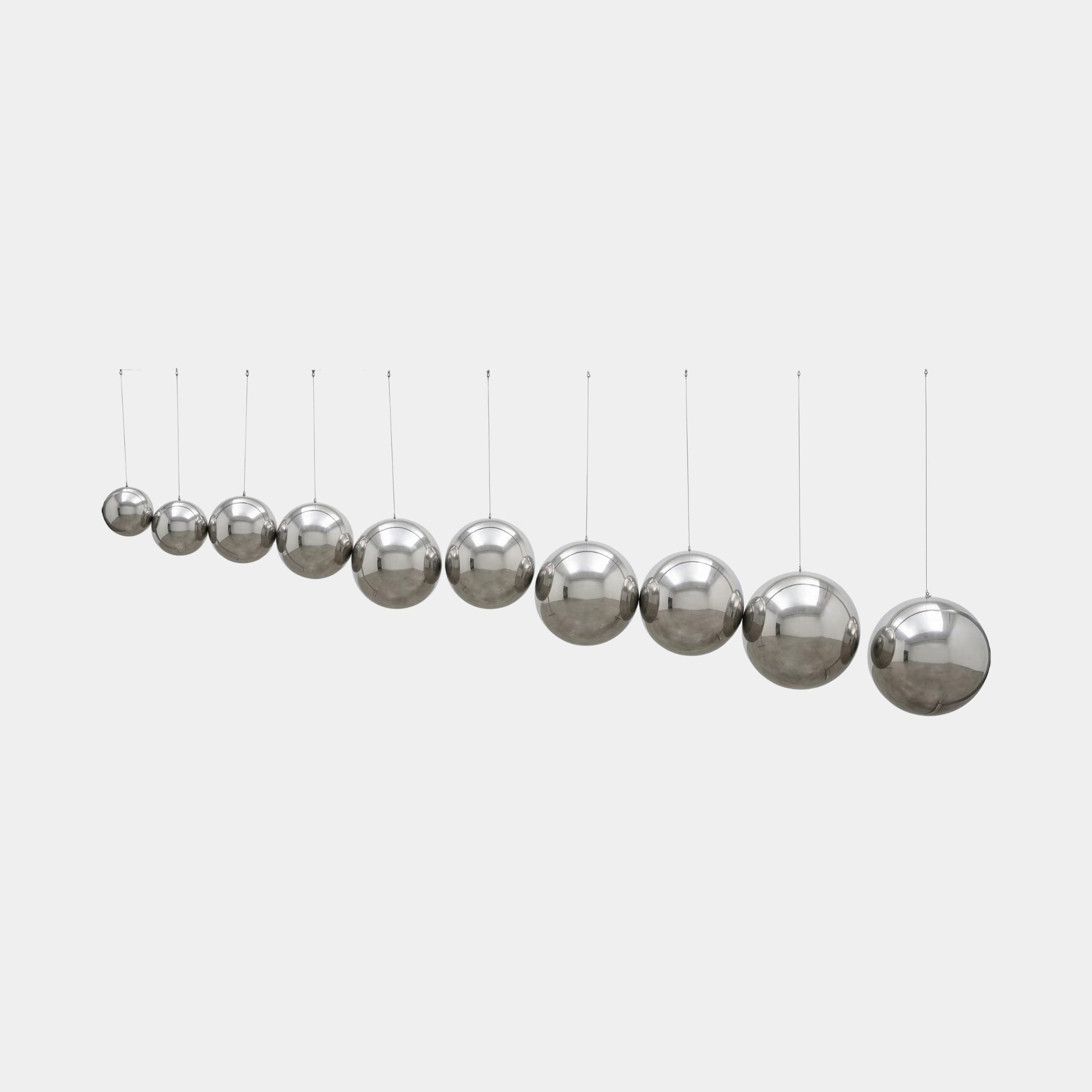 Silver Polished Sphere Collection Stainless Steel Sculpture - 16–40cm