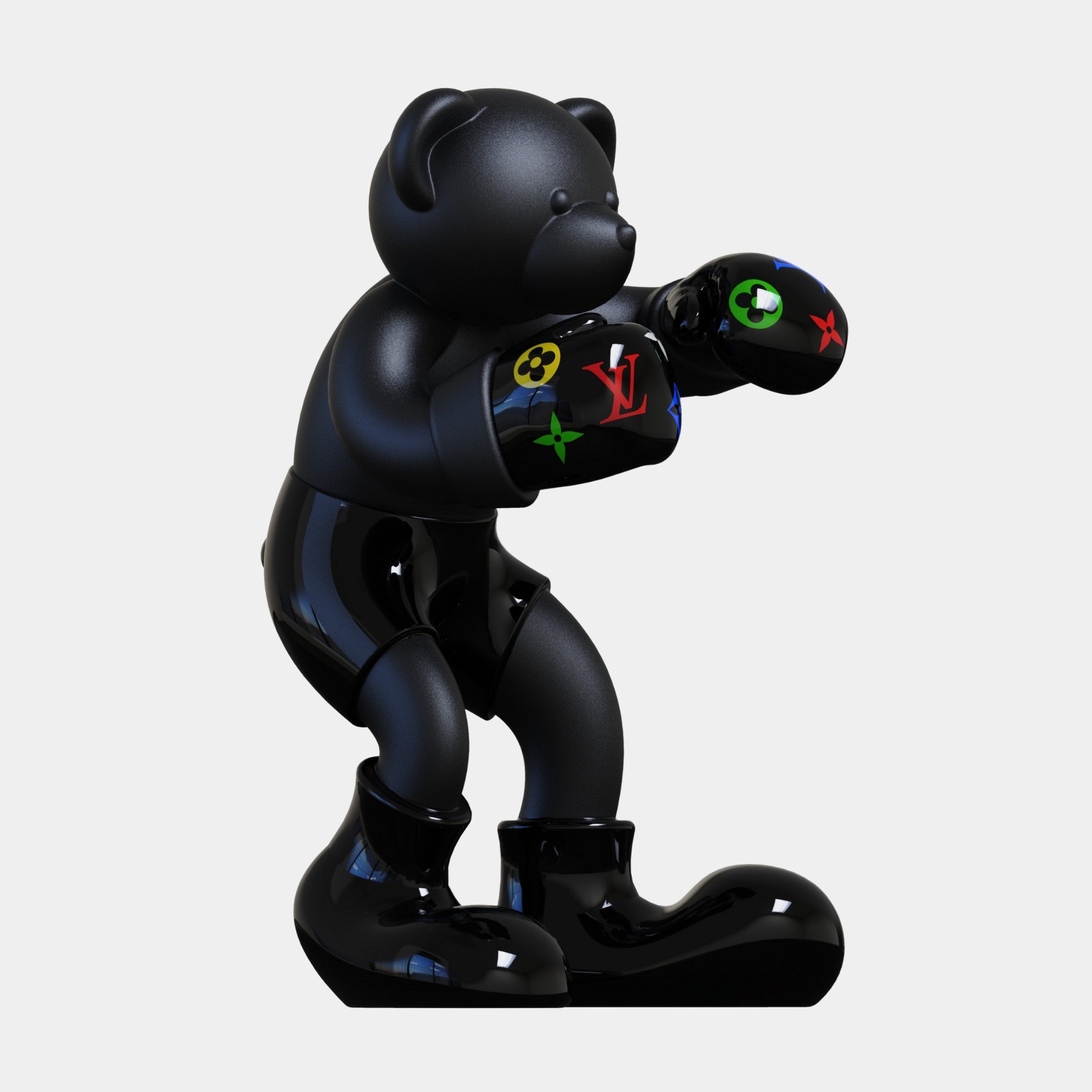 Gacko Multicoloured LV Boxer Bear Sculpture - 200cm