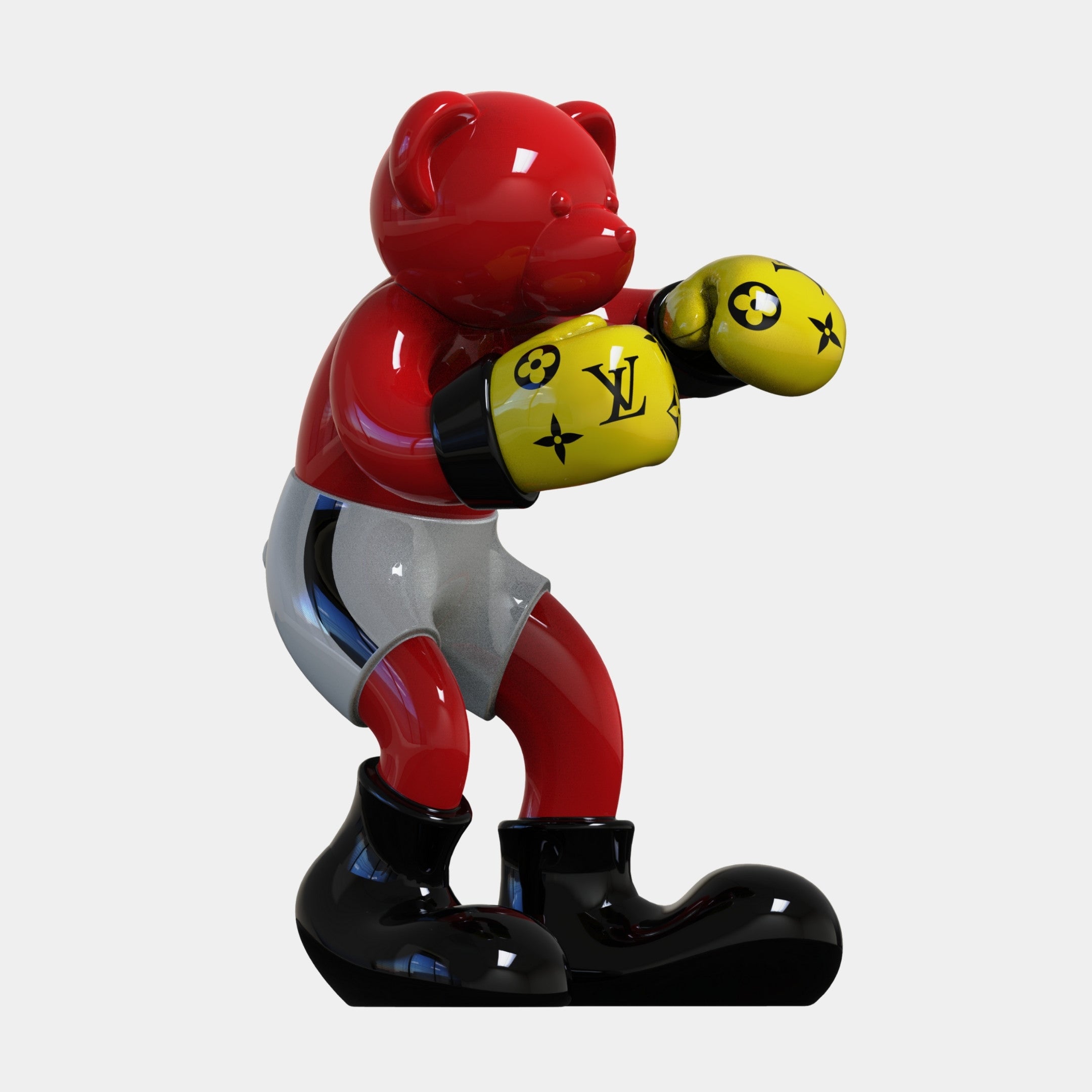 Gacko Red LV Boxer Bear Sculpture - 200cm