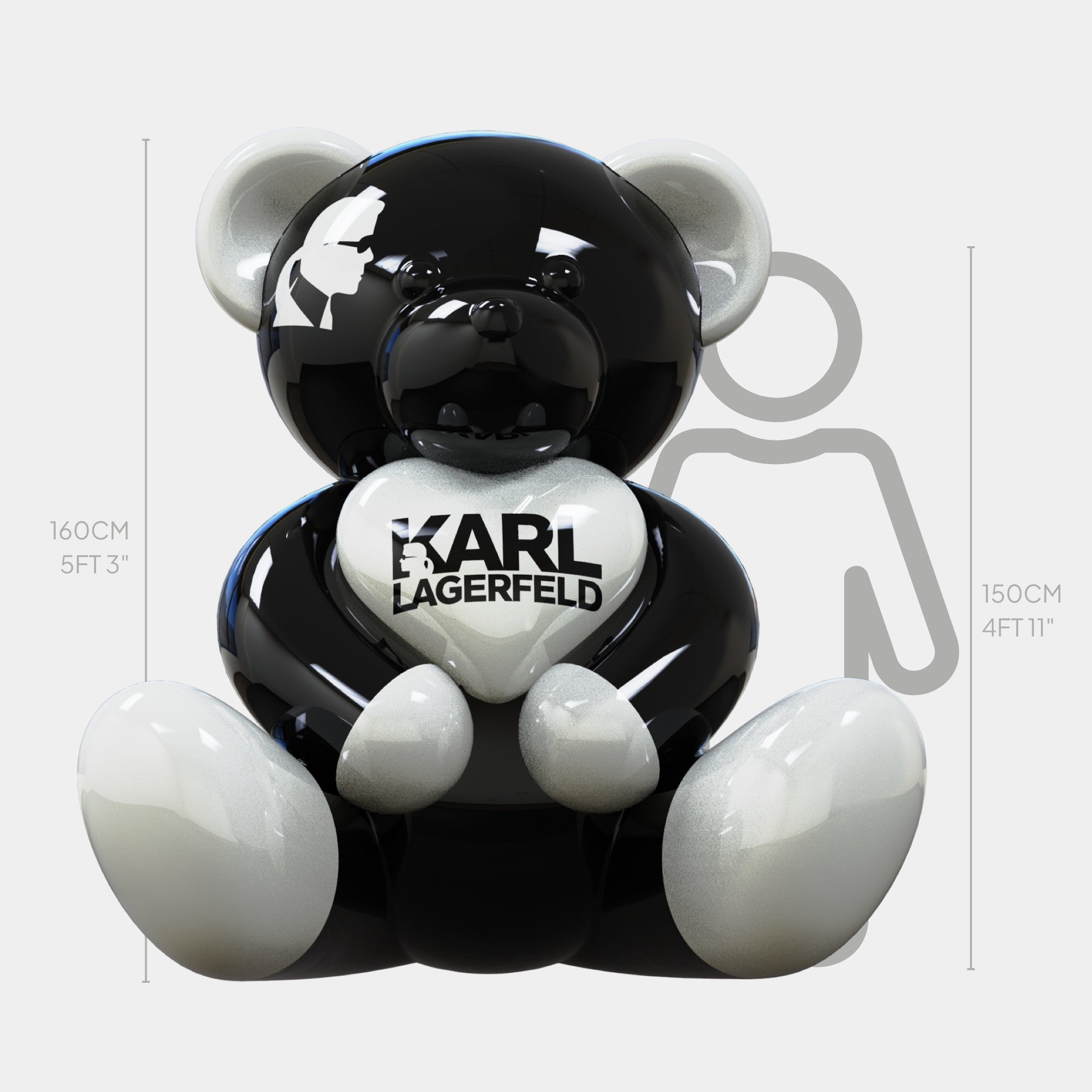Gacko Karl Lagerfeld Love Bear Sculpture - 160cm