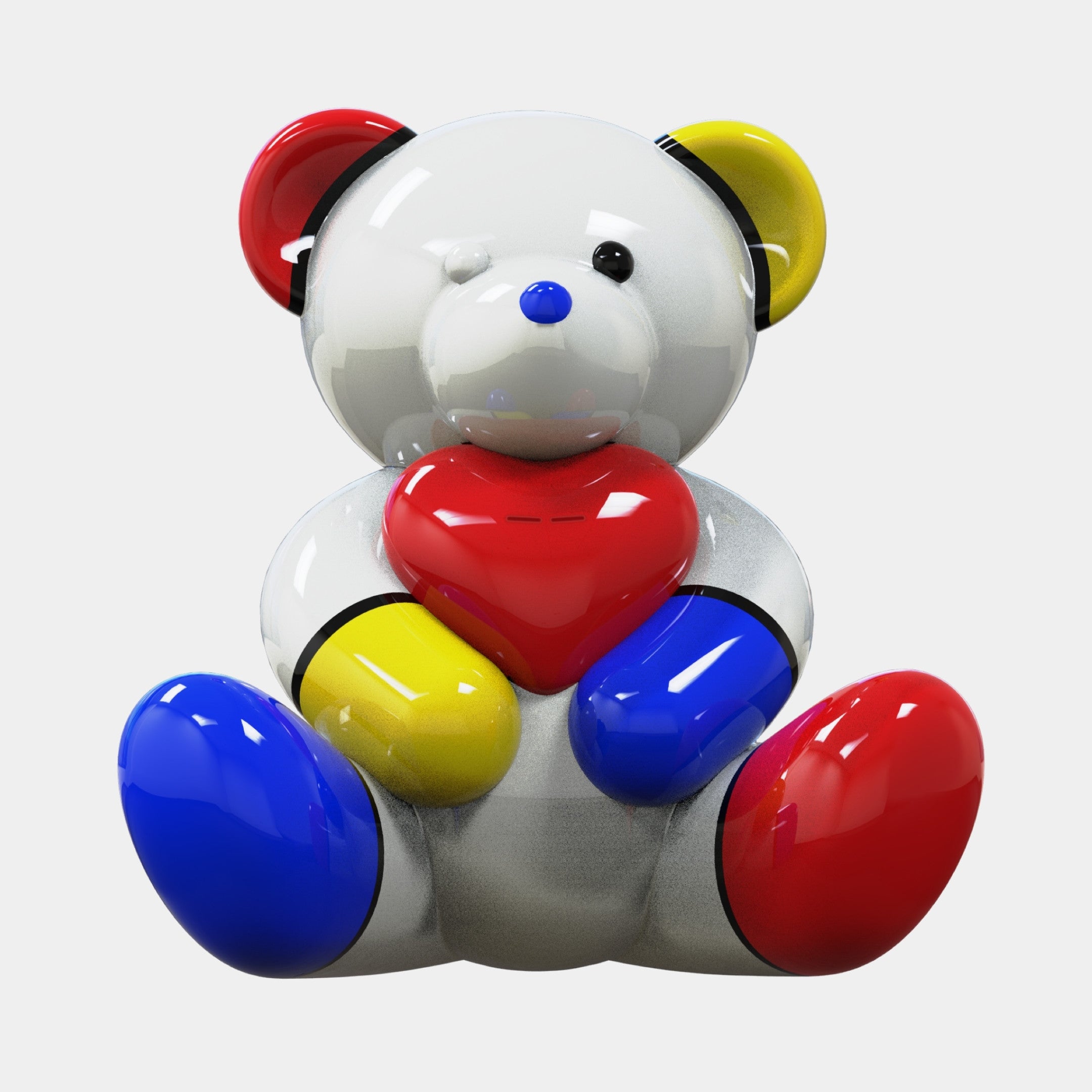 Gacko Mondrian Love Bear Sculpture - 80cm