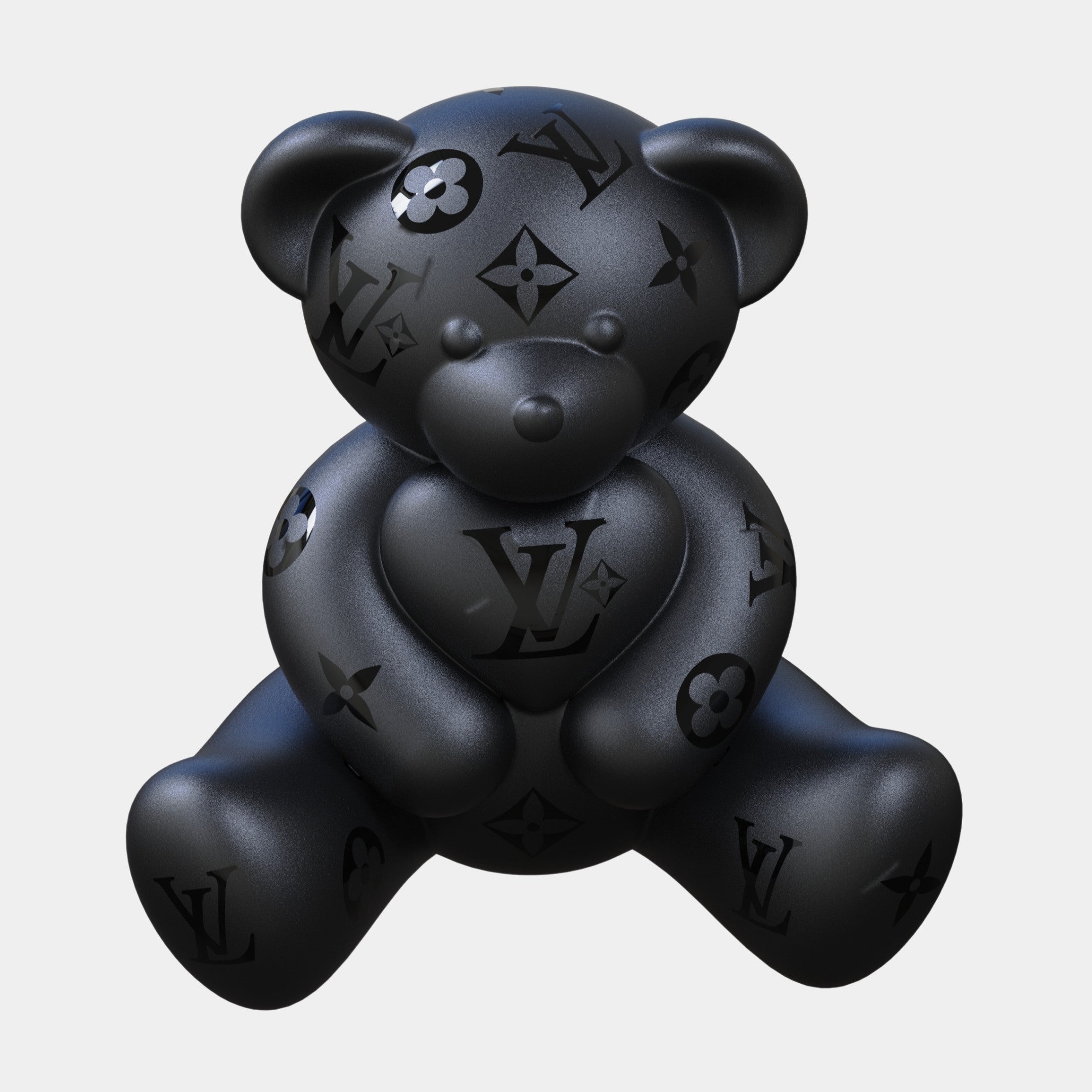 Gacko Black LV Love Bear Sculpture - 160cm