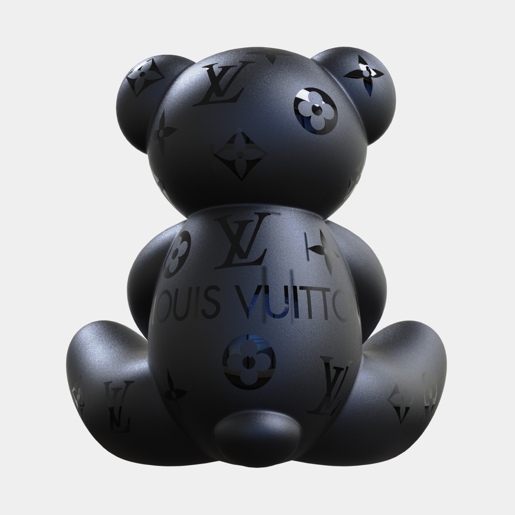 Gacko Black LV Love Bear Sculpture - 160cm