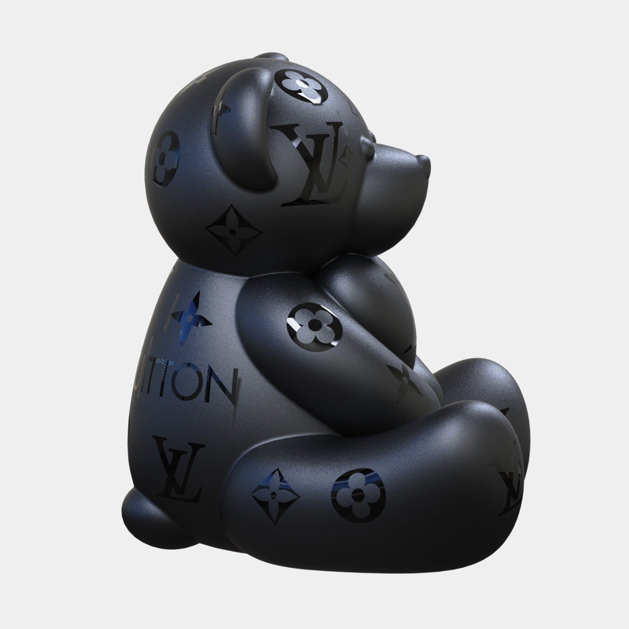 Gacko Black LV Love Bear Sculpture - 160cm