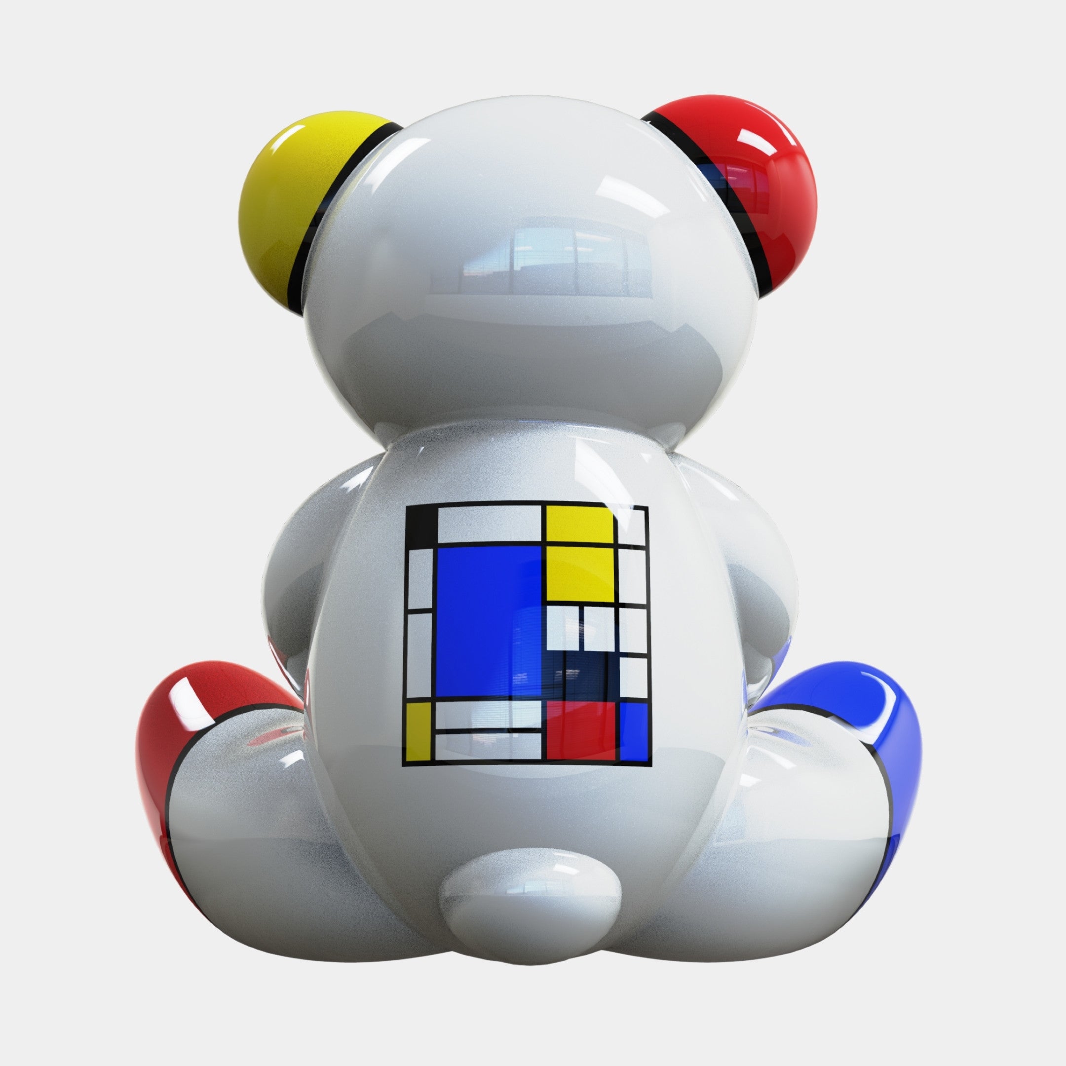 Gacko Mondrian Love Bear Sculpture - 80cm