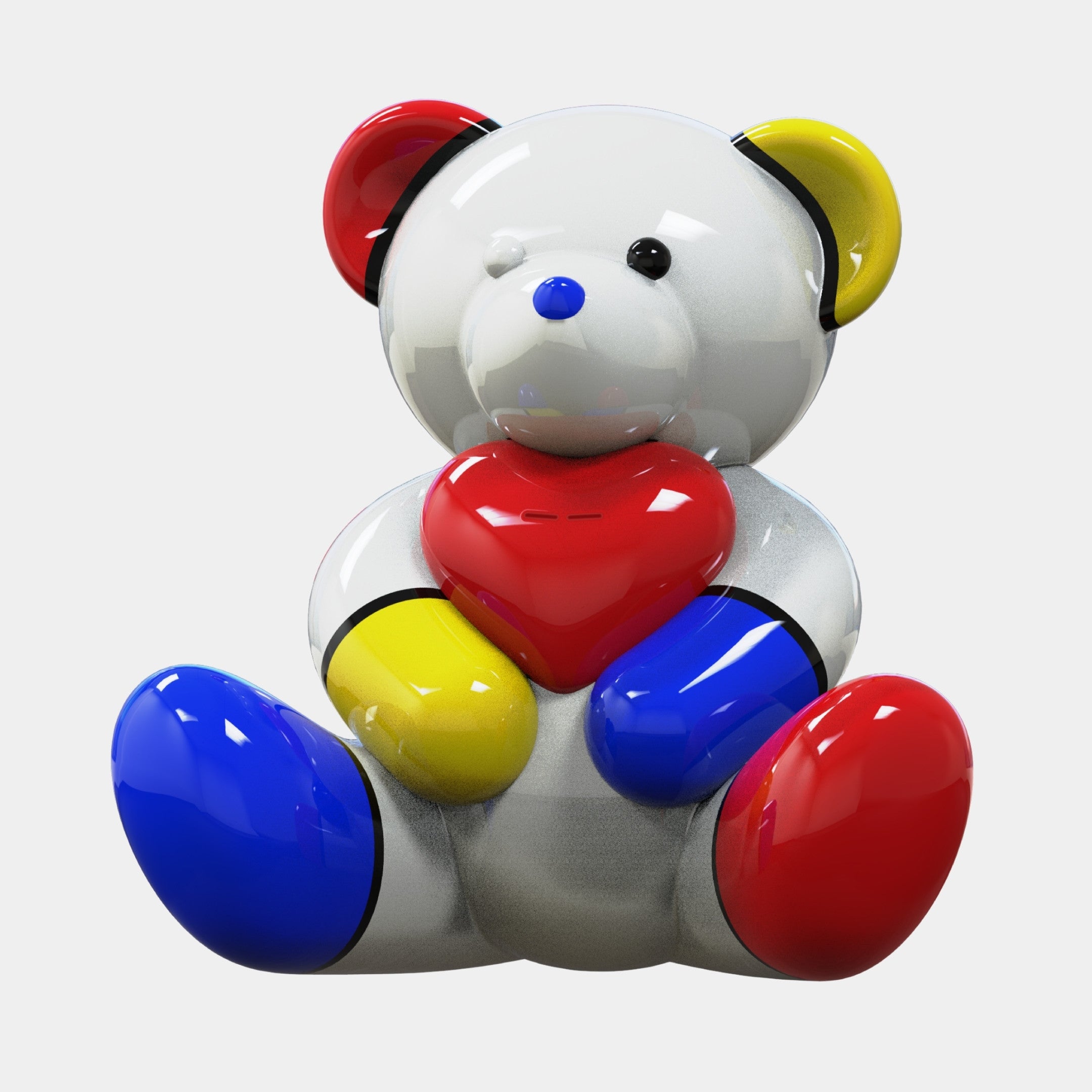 Gacko Mondrian Love Bear Sculpture - 80cm