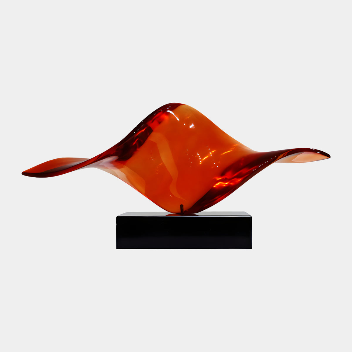 Red Twisted Sheet on Marble Resin Sculpture - 60cm