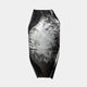 Giant Sculptures tall, sculptural vase showcases a black and white serene forest scene with trees and a reflective lake. Its unique, asymmetrical shape mirrors the Echo Waterscape Abstract Panel Metal Etched 3D Wall Art, while the glossy finish enhances its nature-inspired elegance.