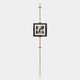 The Giant Sculptures Ecliptica Graceful Dancer Abstract Gold Frame Wall Art hangs on a slim brass picture rail against a white wall, blending minimalist style with secure, centered display.