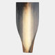 The Giant Sculptures Celestial Gold Radiance Vertical Abstract Metal Wall Art features a modern black finish with golden, glowing vertical patterns, reflecting contemporary craftsmanship and an elegant, futuristic style.