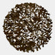 The Eclat Sphere Bronze Abstract Metal Wall Art by Giant Sculptures features overlapping metallic brown strips in a circular, textured design—ideal as modern wall decor or striking abstract metal art for any space.